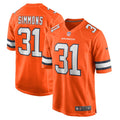 Men s Nike Justin Simmons Orange Denver Broncos Alternate Game Jersey