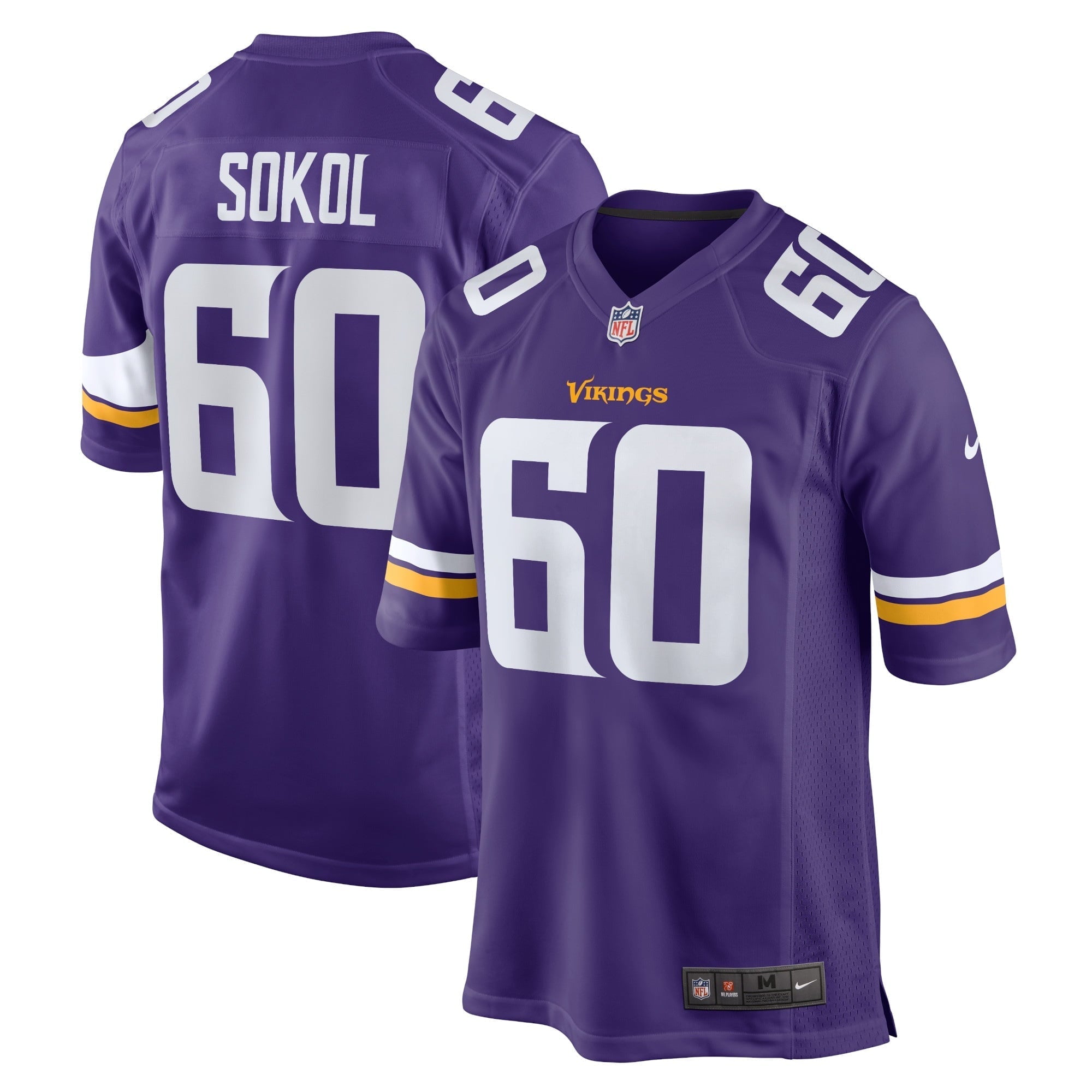 Men s Nike Josh Sokol Purple Minnesota Vikings Home Game Player Jersey