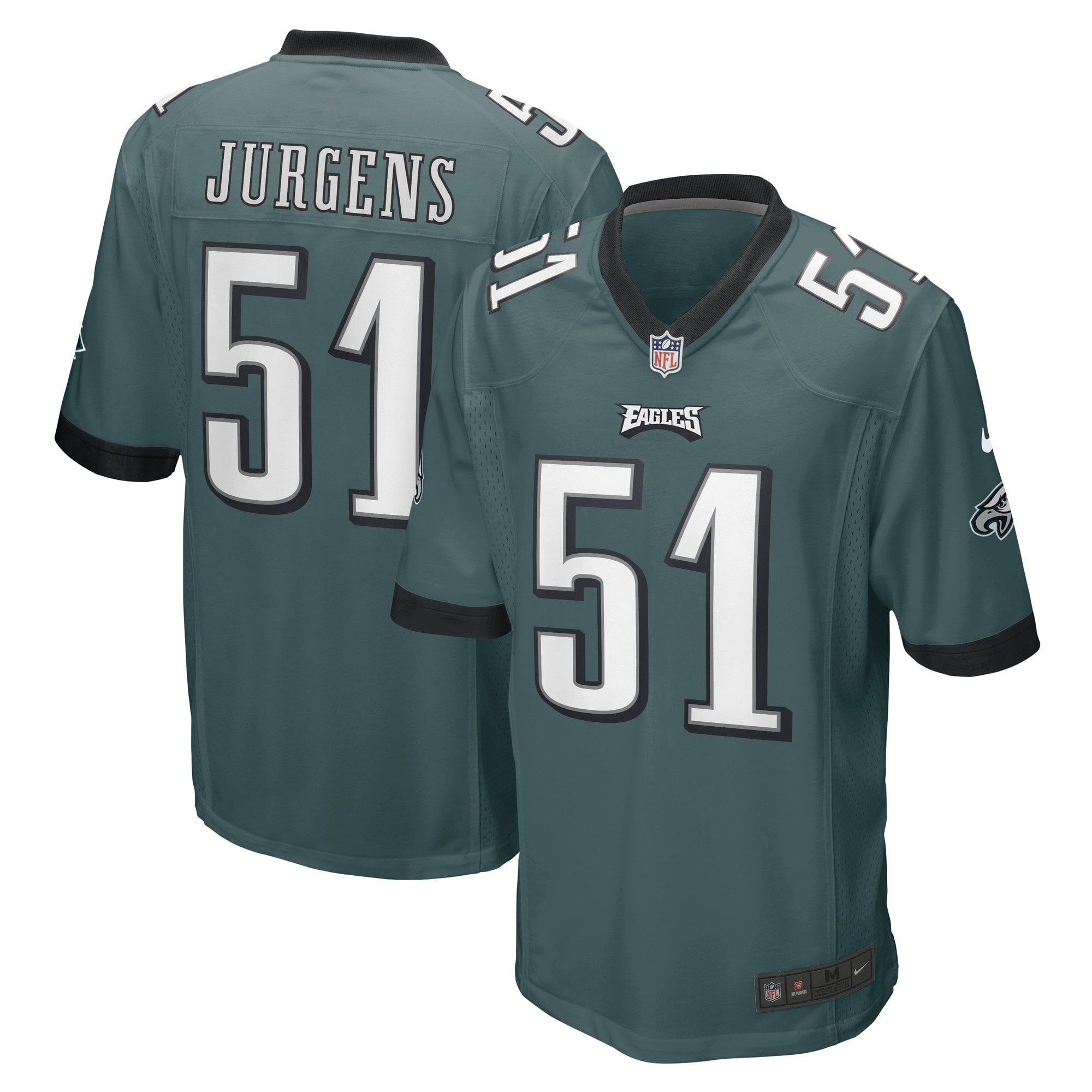 Cam Jurgens Philadelphia Eagles Nike Game Player Jersey   Midnight Green