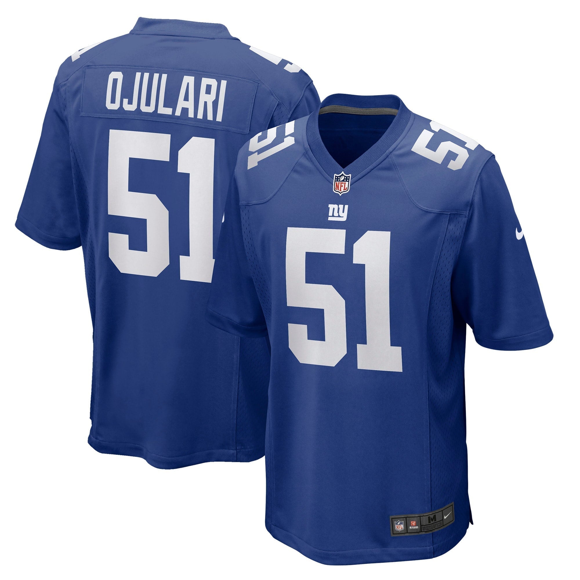 Men s Nike Azeez Ojulari Royal New York Giants Game Player Jersey
