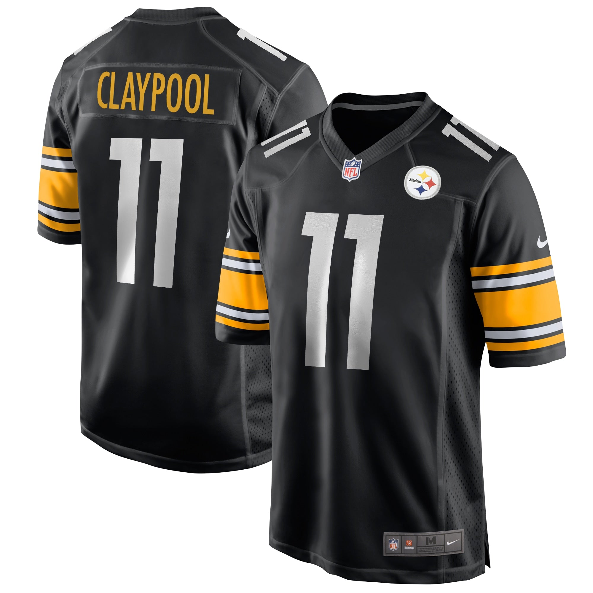 Chase Claypool Pittsburgh Steelers Nike Game Jersey   Black