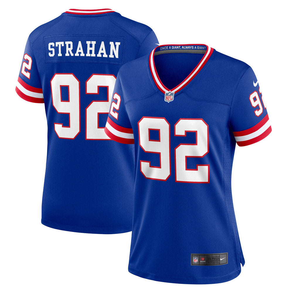 Women s New York Giants Michael Strahan Classic Retired Player Game Jersey Royal Blue