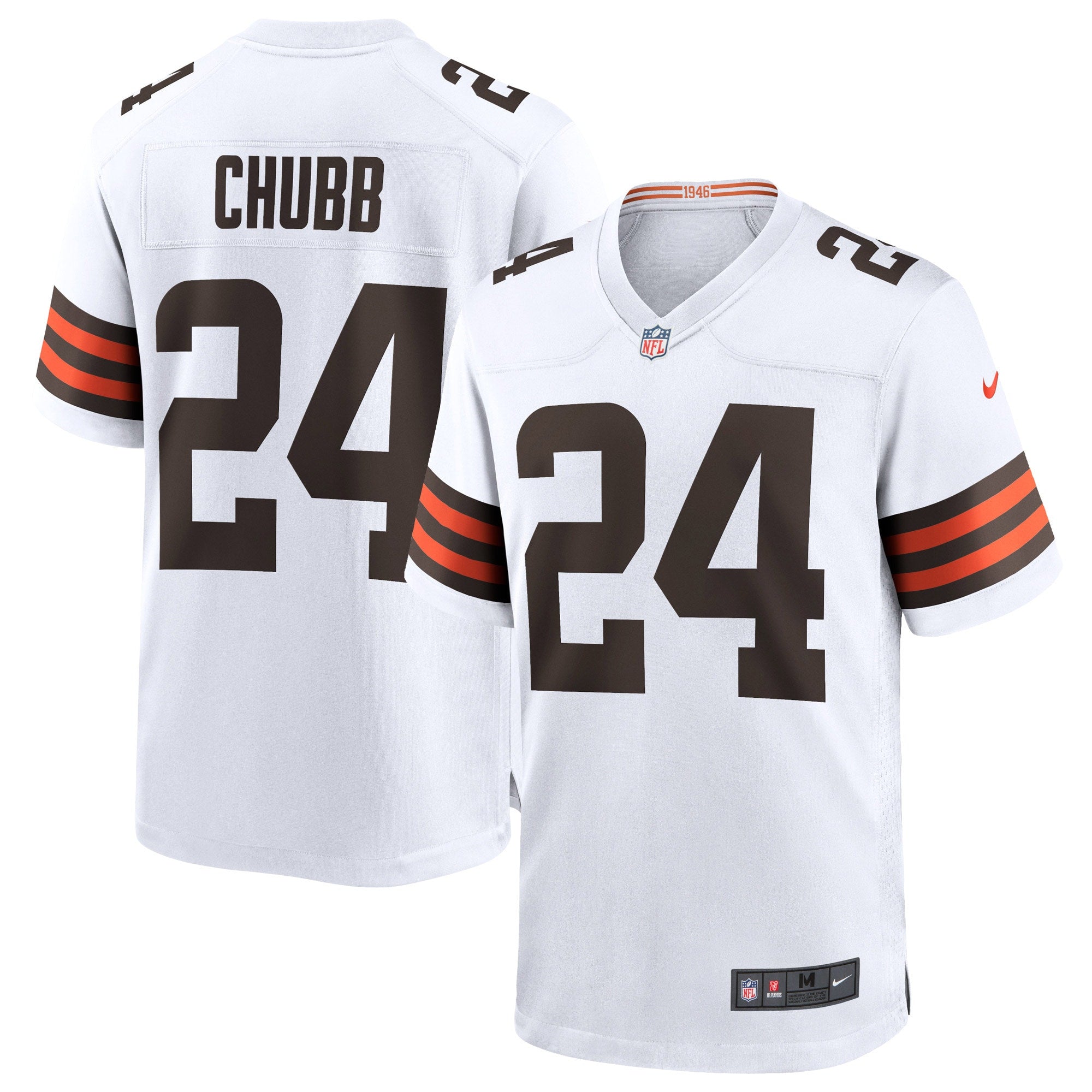 Nick Chubb Cleveland Browns Nike Game Jersey   White