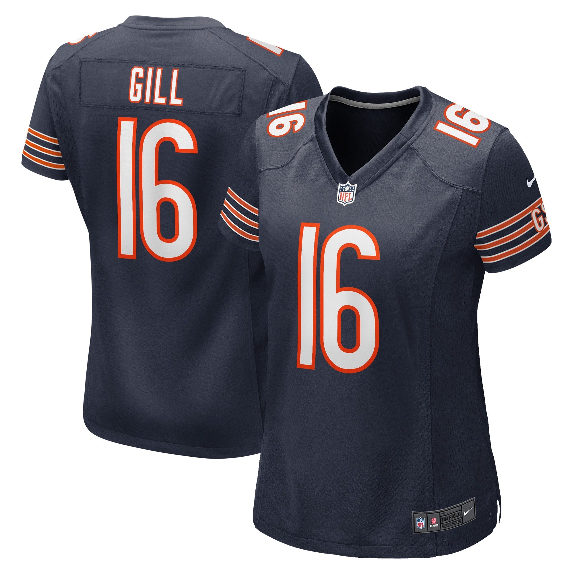 Trenton Gill Chicago Bears Nike Women s Game Player Jersey   Navy