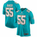 Men s Nike Jerome Baker Aqua Miami Dolphins Game Jersey