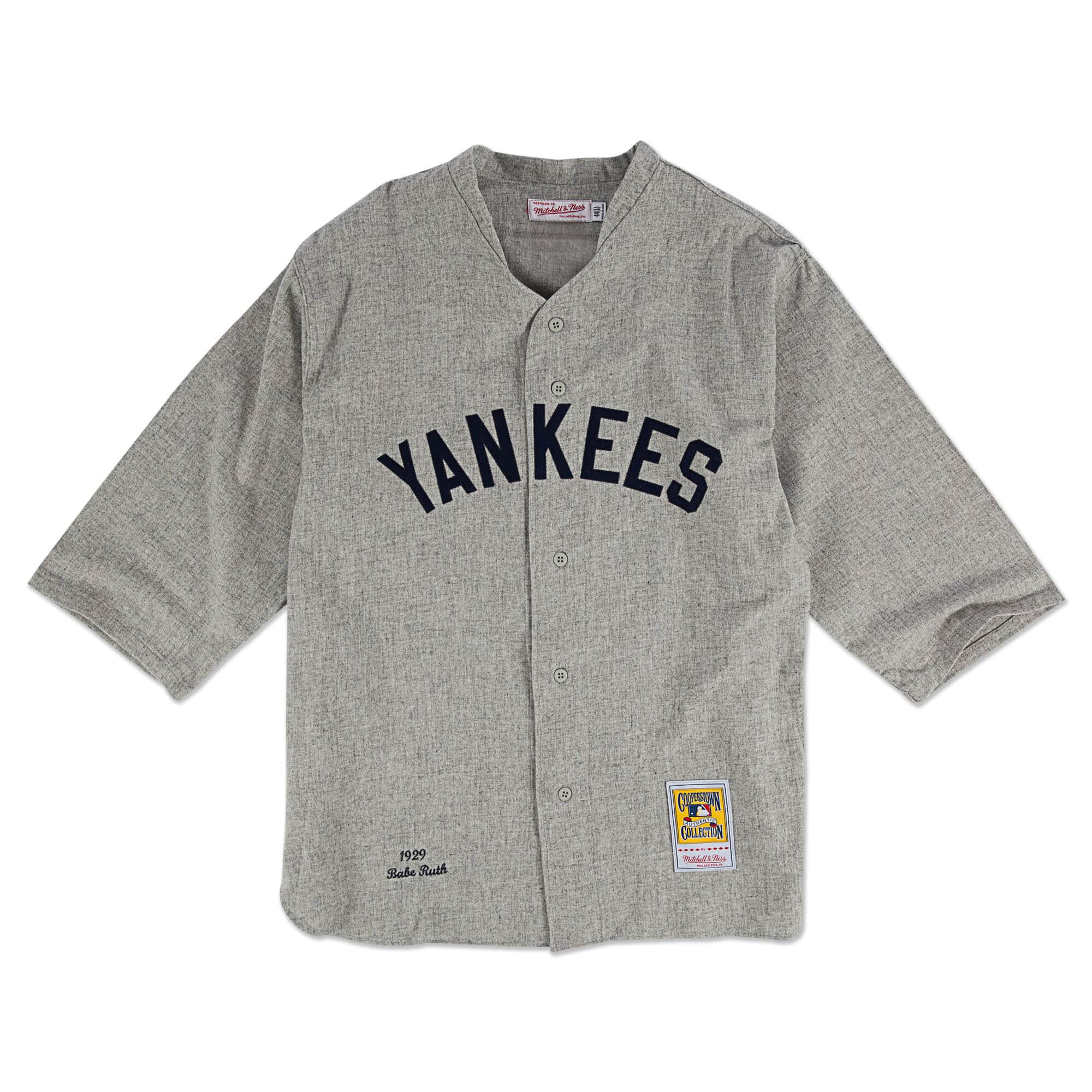 Authentic Jersey New York Yankees Road 1929 Babe Ruth