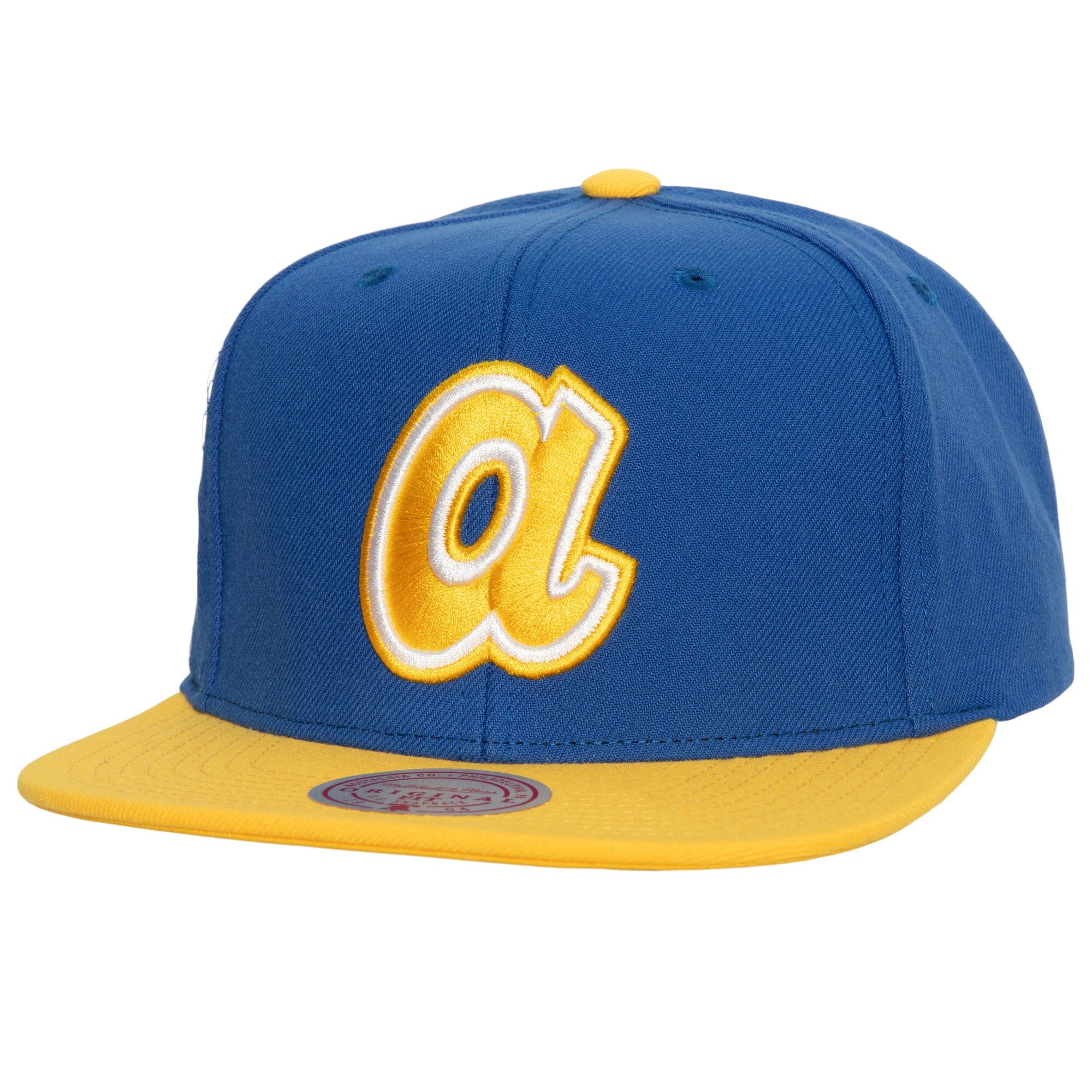 Atlanta Braves Mitchell & Ness Hometown Snapback Hat - Royal/Gold