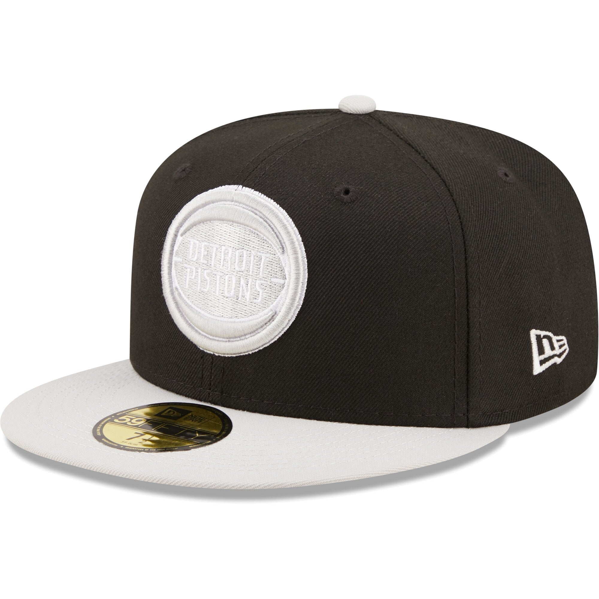 Detroit Pistons New Era Two-Tone Color Pack 59FIFTY Fitted Hat - Black/Gray