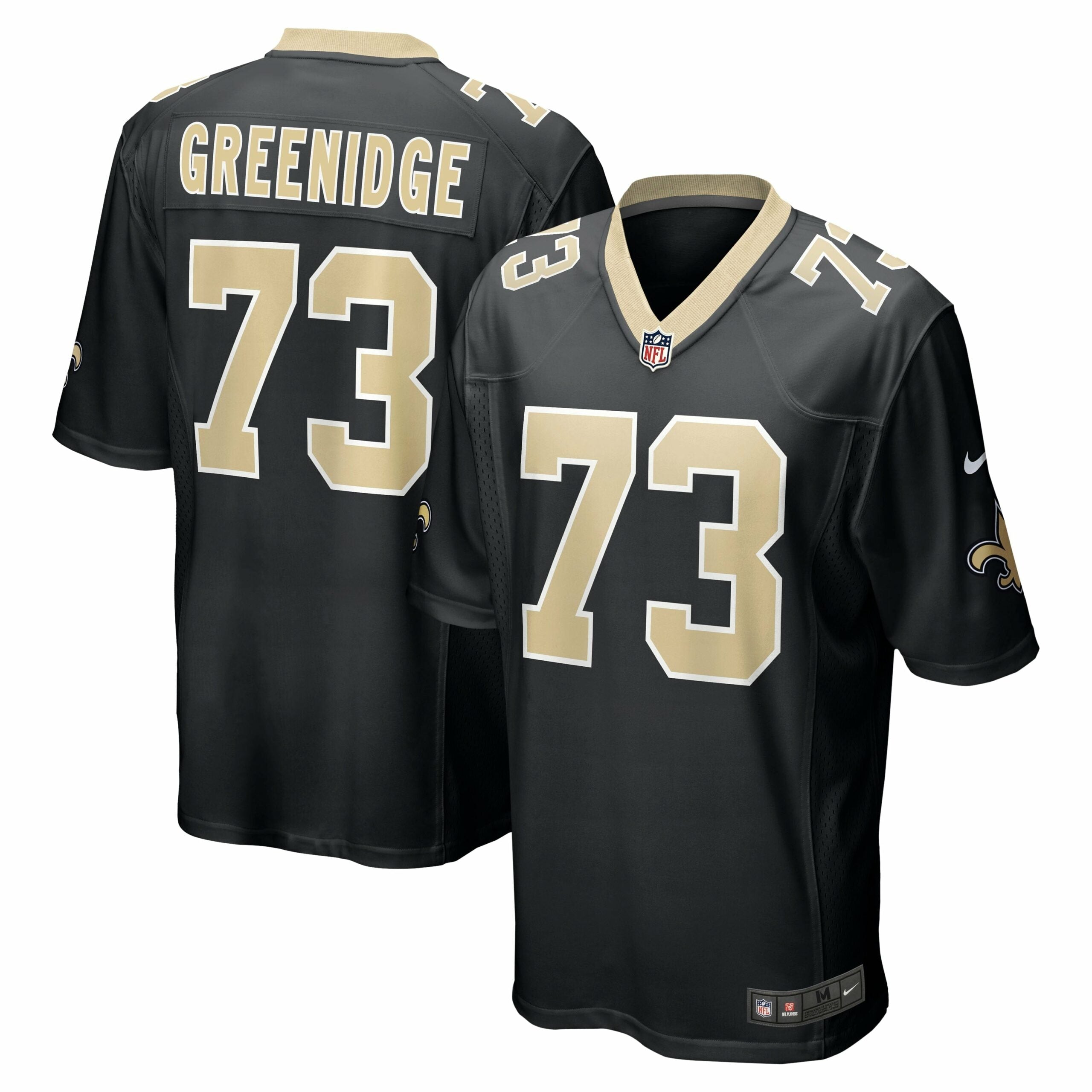 Men s Nike Ethan Greenidge Black New Orleans Saints Game Jersey