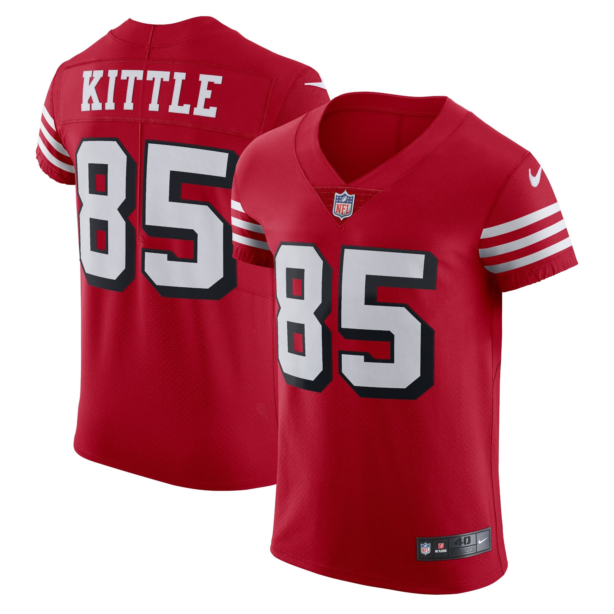 George Kittle San Francisco 49ers Nike Alternate Vapor Elite Jersey   Scarlet