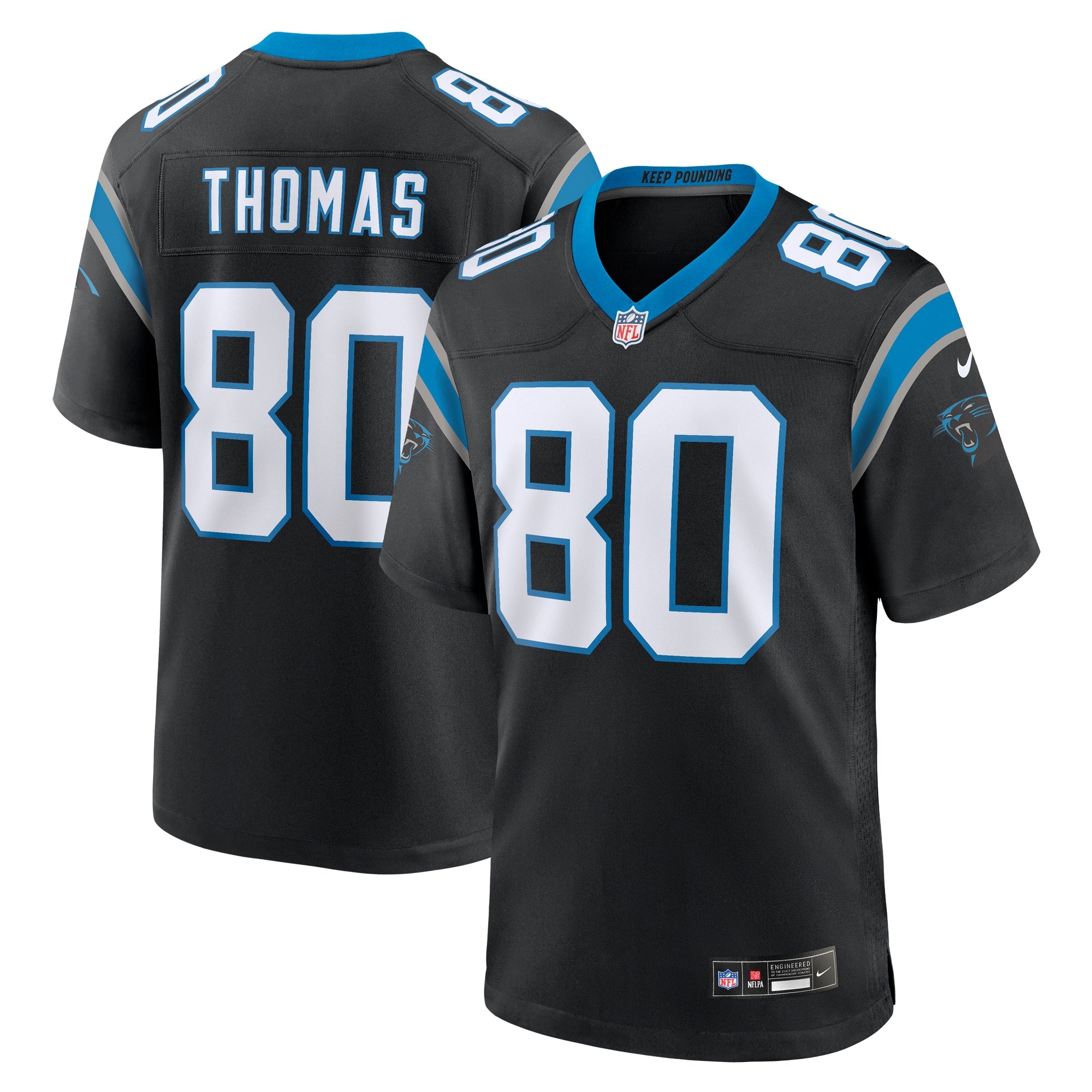Ian Thomas Carolina Panthers Nike Team Game Jersey   Black