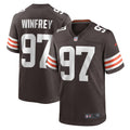 Men s Nike Perrion Winfrey Brown Cleveland Browns Game Player Jersey