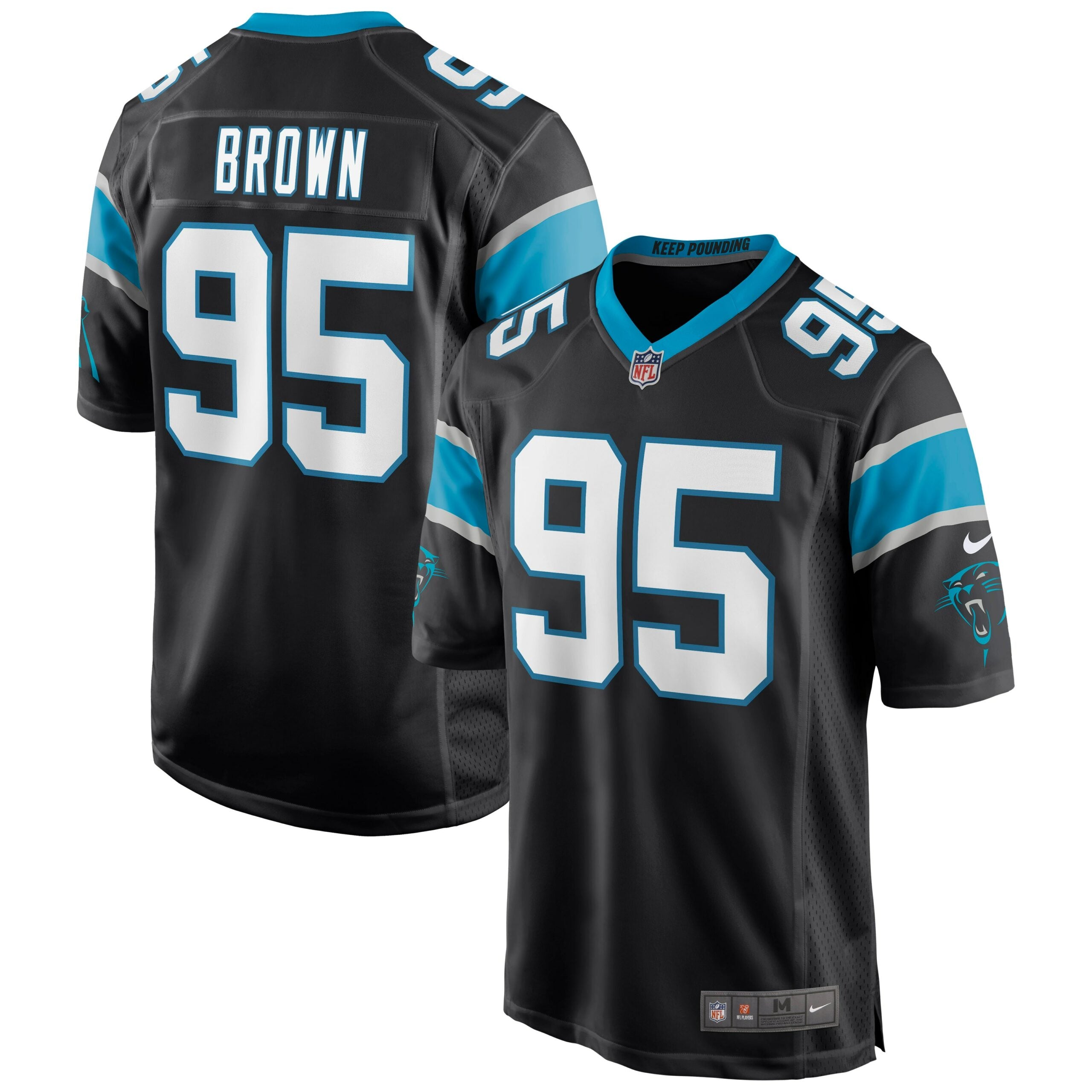 Derrick Brown Carolina Panthers Nike Player Game Jersey   Black