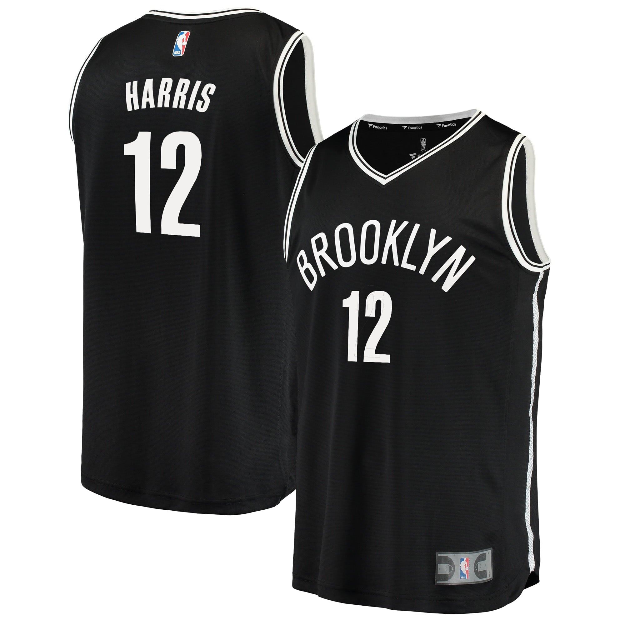 Men's Fanatics Branded Joe Harris Black Brooklyn Nets Fast Break Replica Player Jersey - Icon Edition