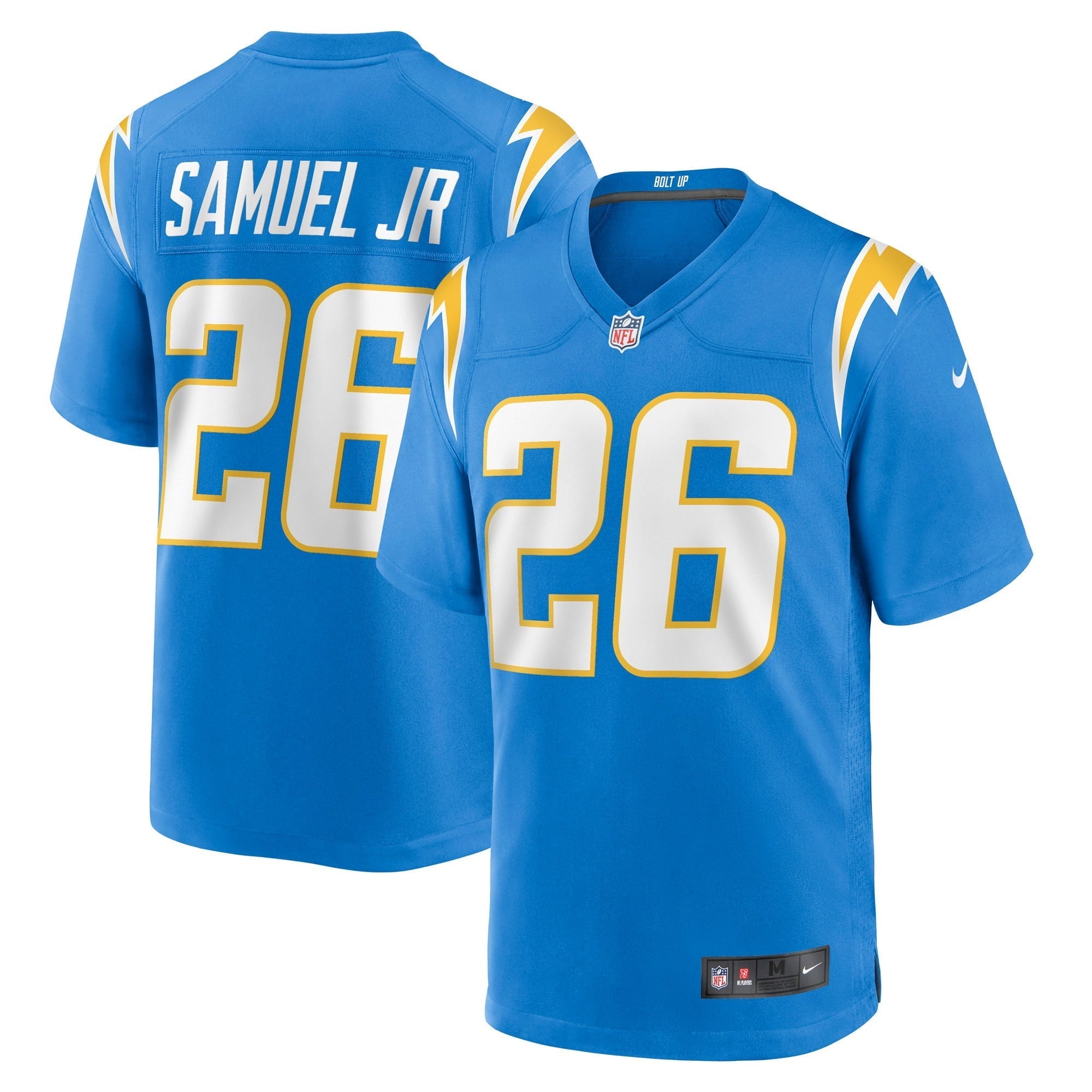 Men s Nike Asante Samuel Jr. Powder Blue Los Angeles Chargers Game Player Jersey