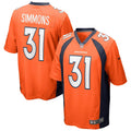 Men s Nike Justin Simmons Orange Denver Broncos Game Jersey
