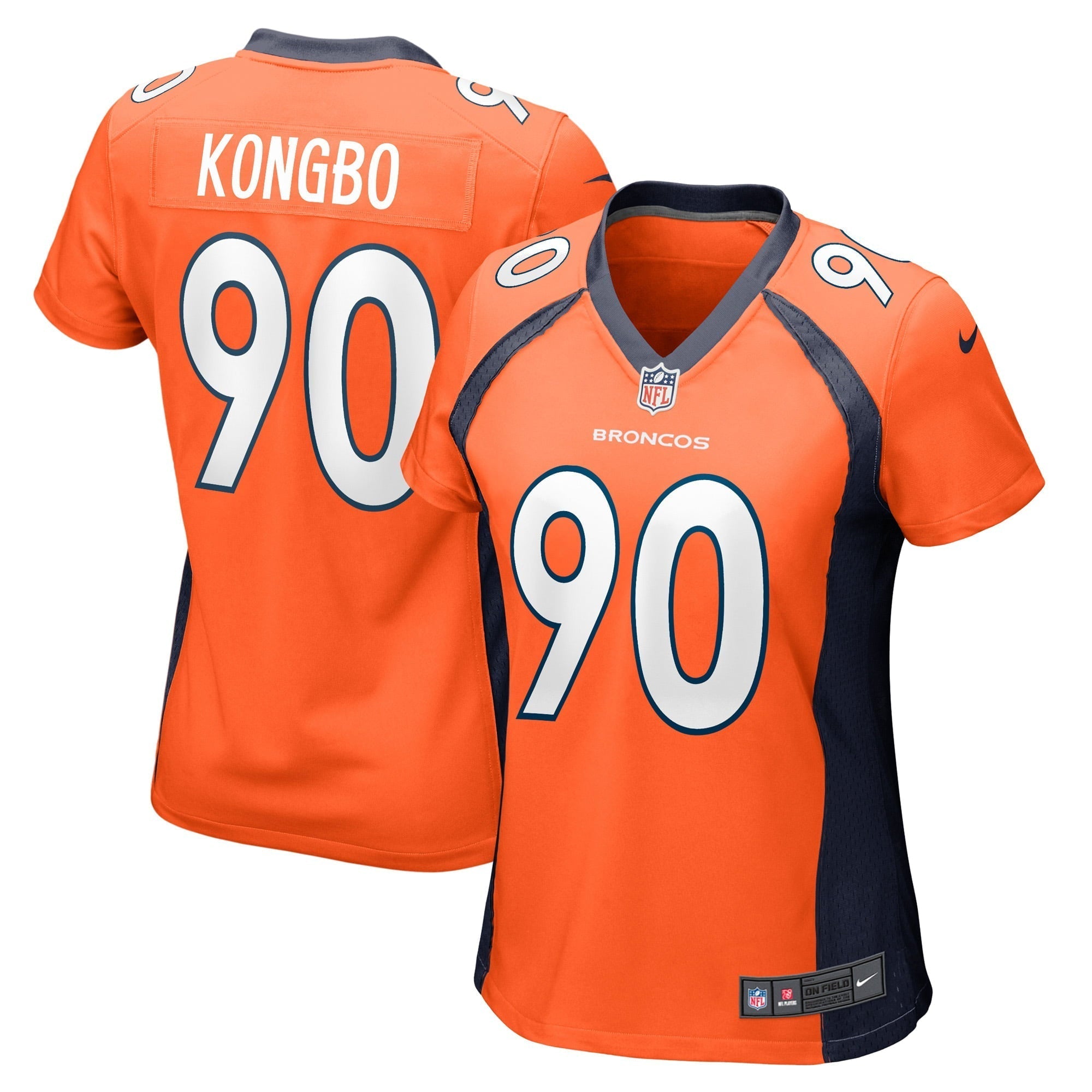 Women s Nike Jonathan Kongbo Orange Denver Broncos Game Player Jersey