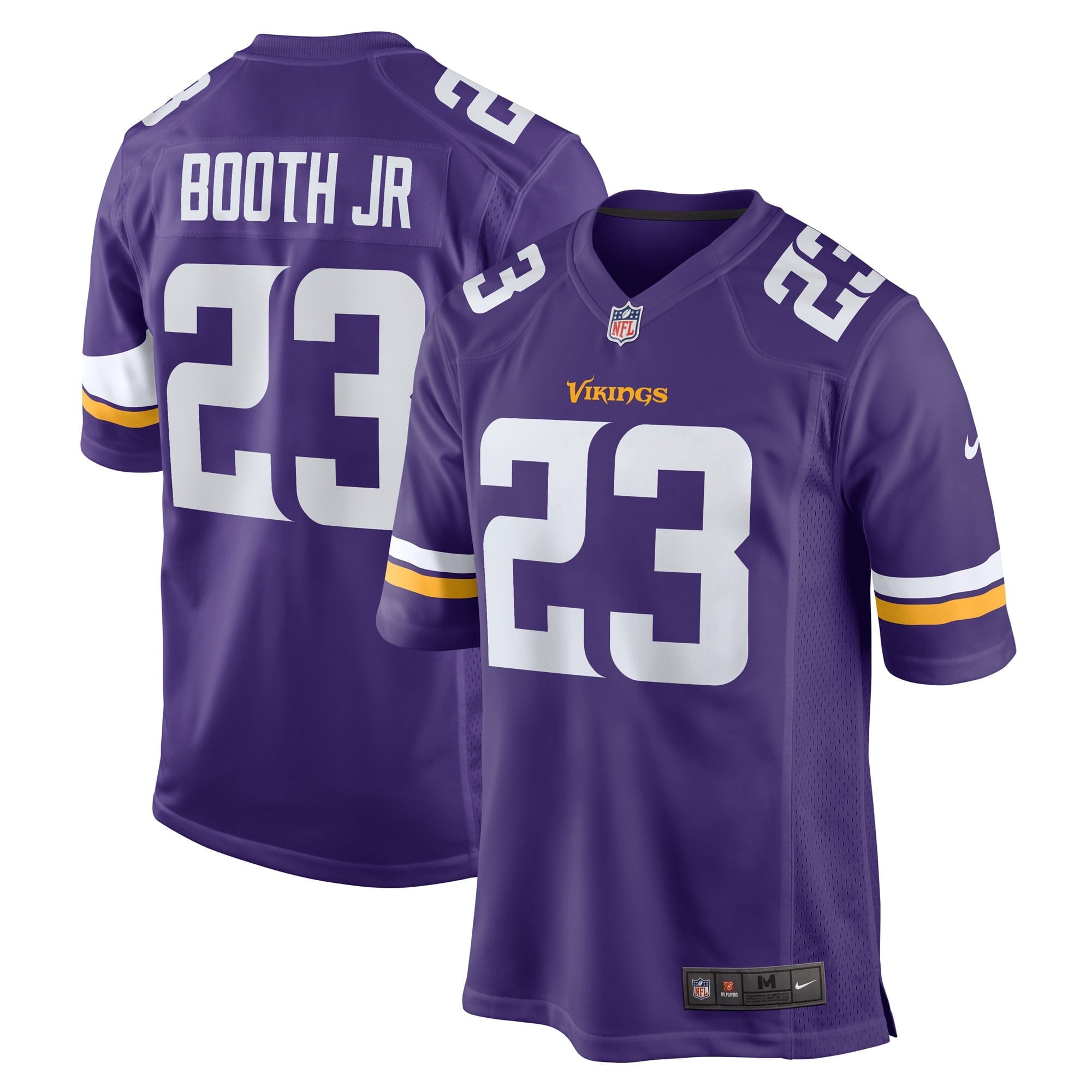 Men s Nike Andrew Booth Jr. Purple Minnesota Vikings Player Game Jersey
