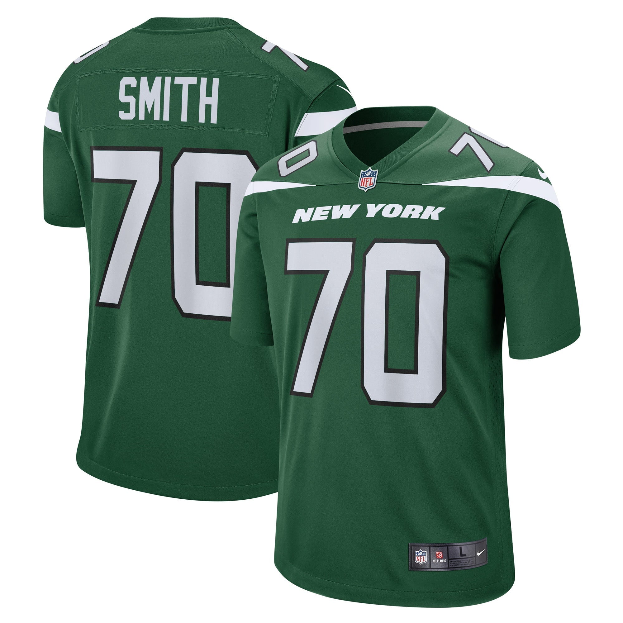 Men s Nike Eric Smith Gotham Green New York Jets Game Player Jersey