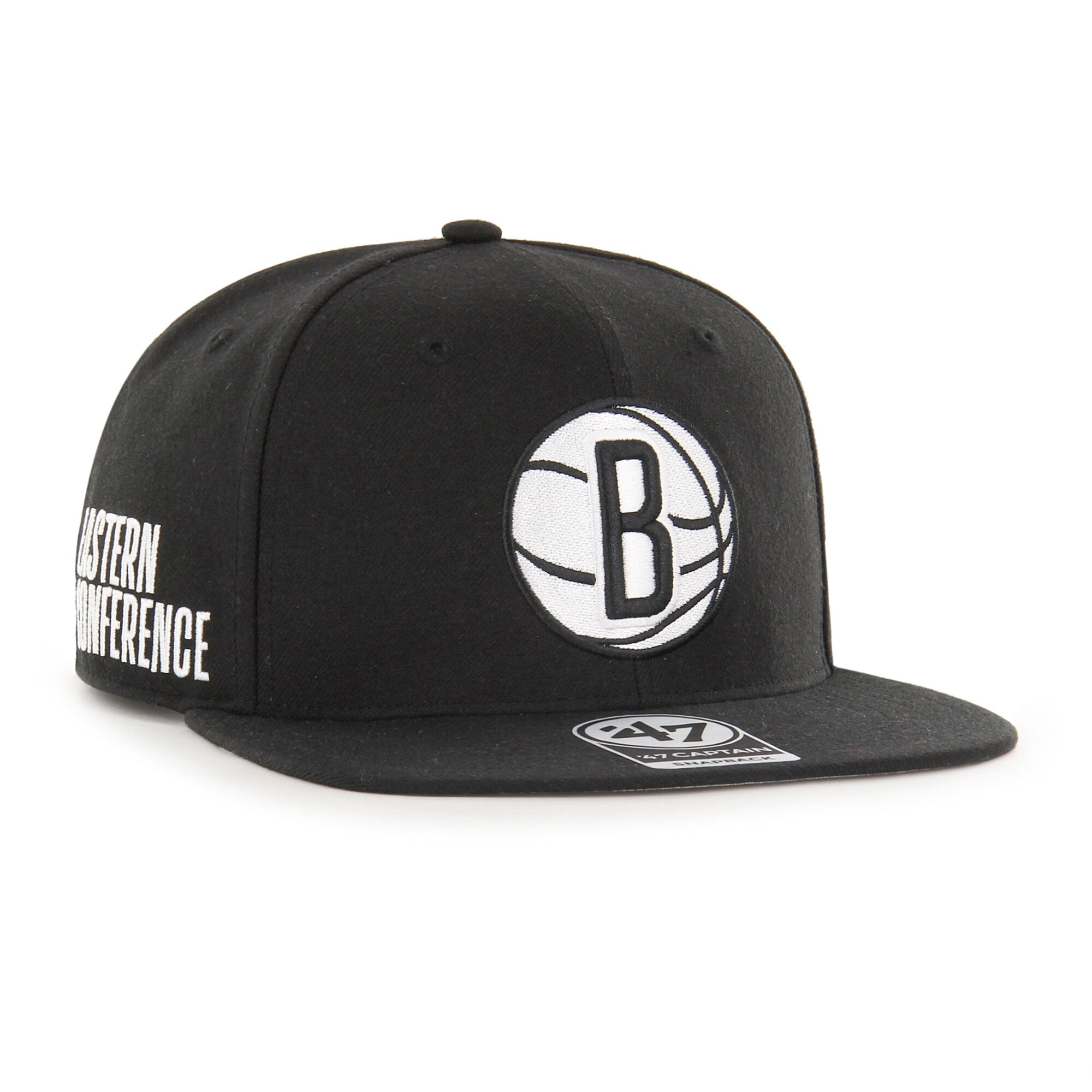 Brooklyn Nets '47 Sure Shot Captain Snapback Hat - Black