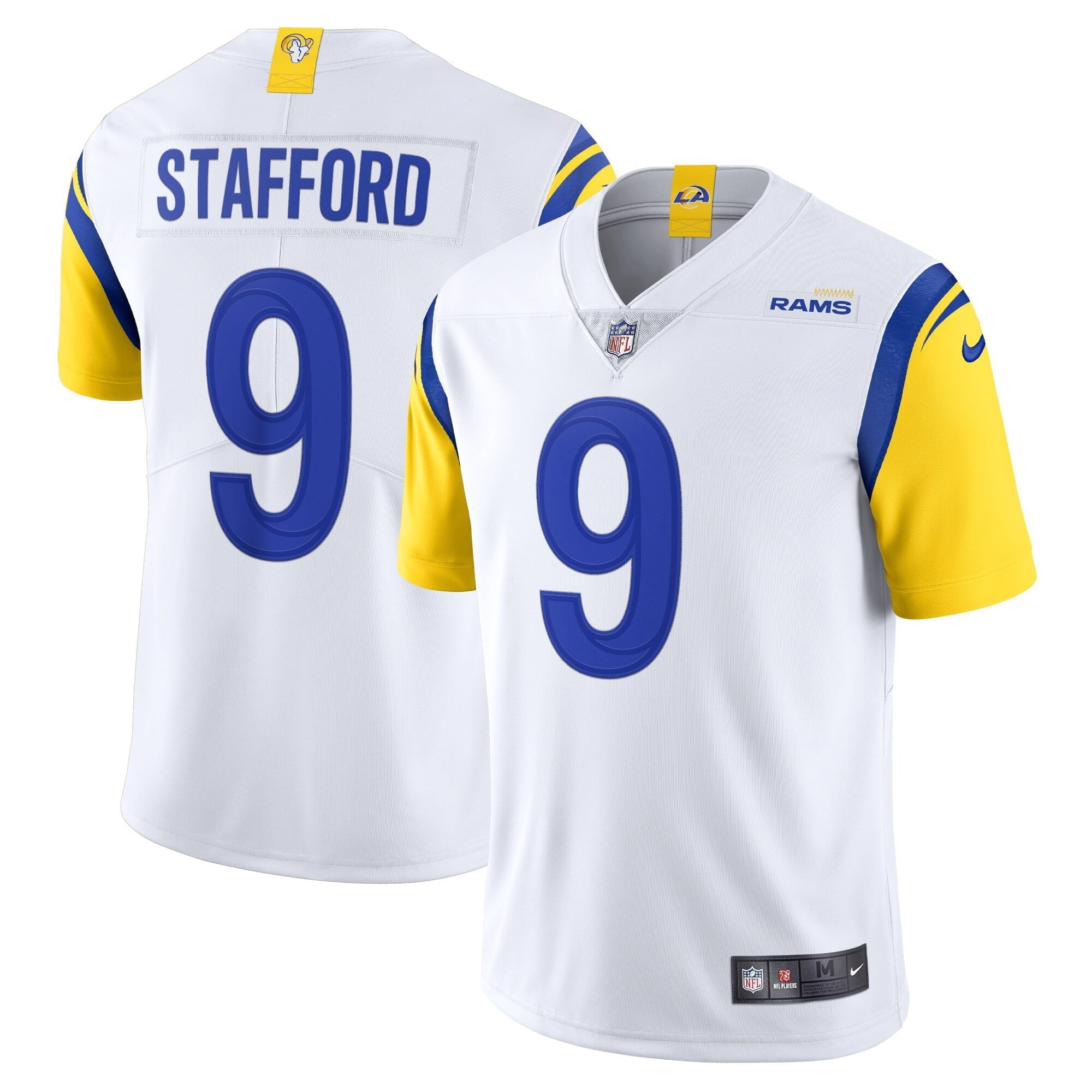 Men s Nike Matthew Stafford White Los Angeles Rams Alternate Vapor Limited Jersey