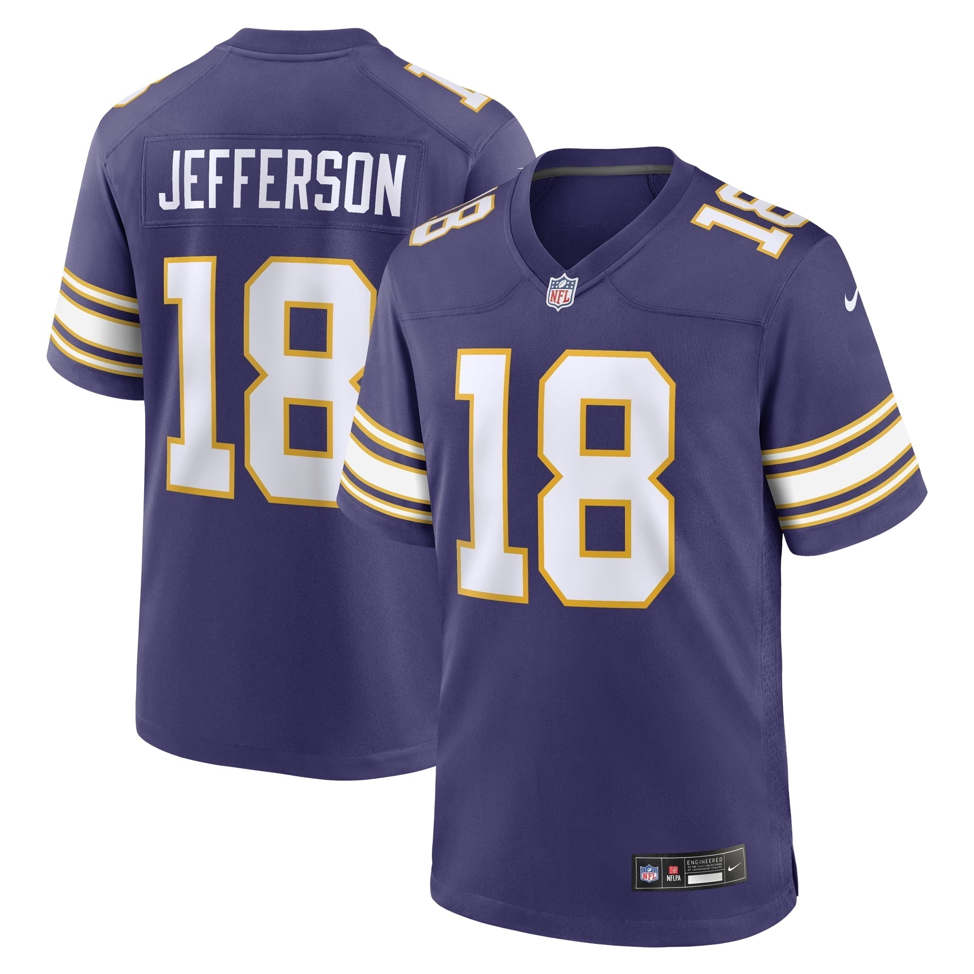 Men s Nike Justin Jefferson Purple Minnesota Vikings Classic Player Game Jersey