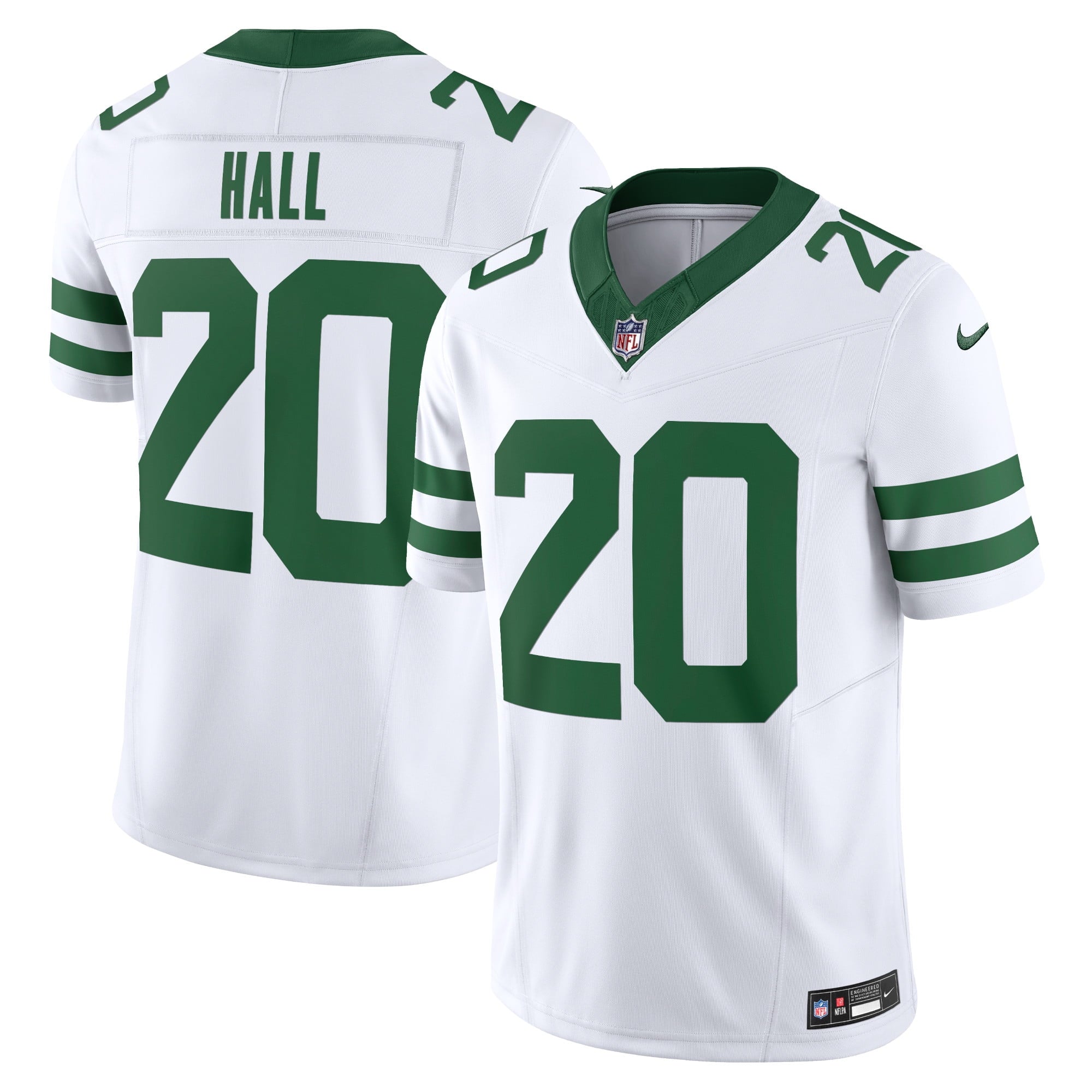 Men s Nike Breece Hall White New York Jets Legacy Vapor F.U.S.E. Limited Jersey
