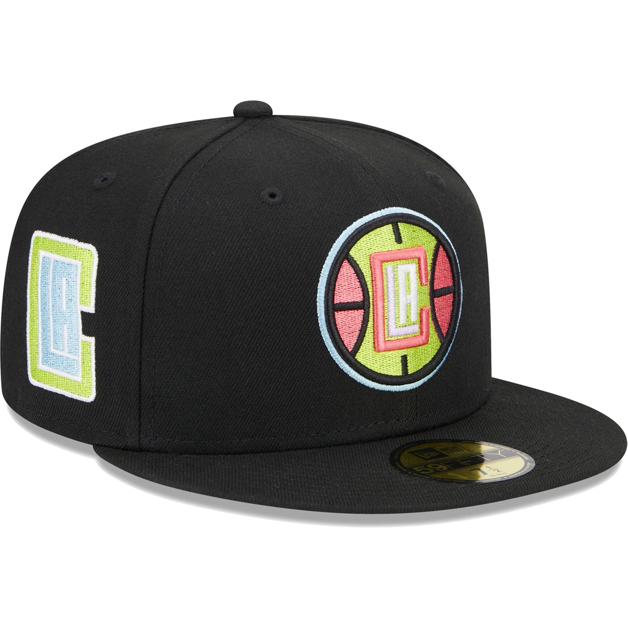 LA Clippers New Era Color Pack 59FIFTY Fitted Hat - Black