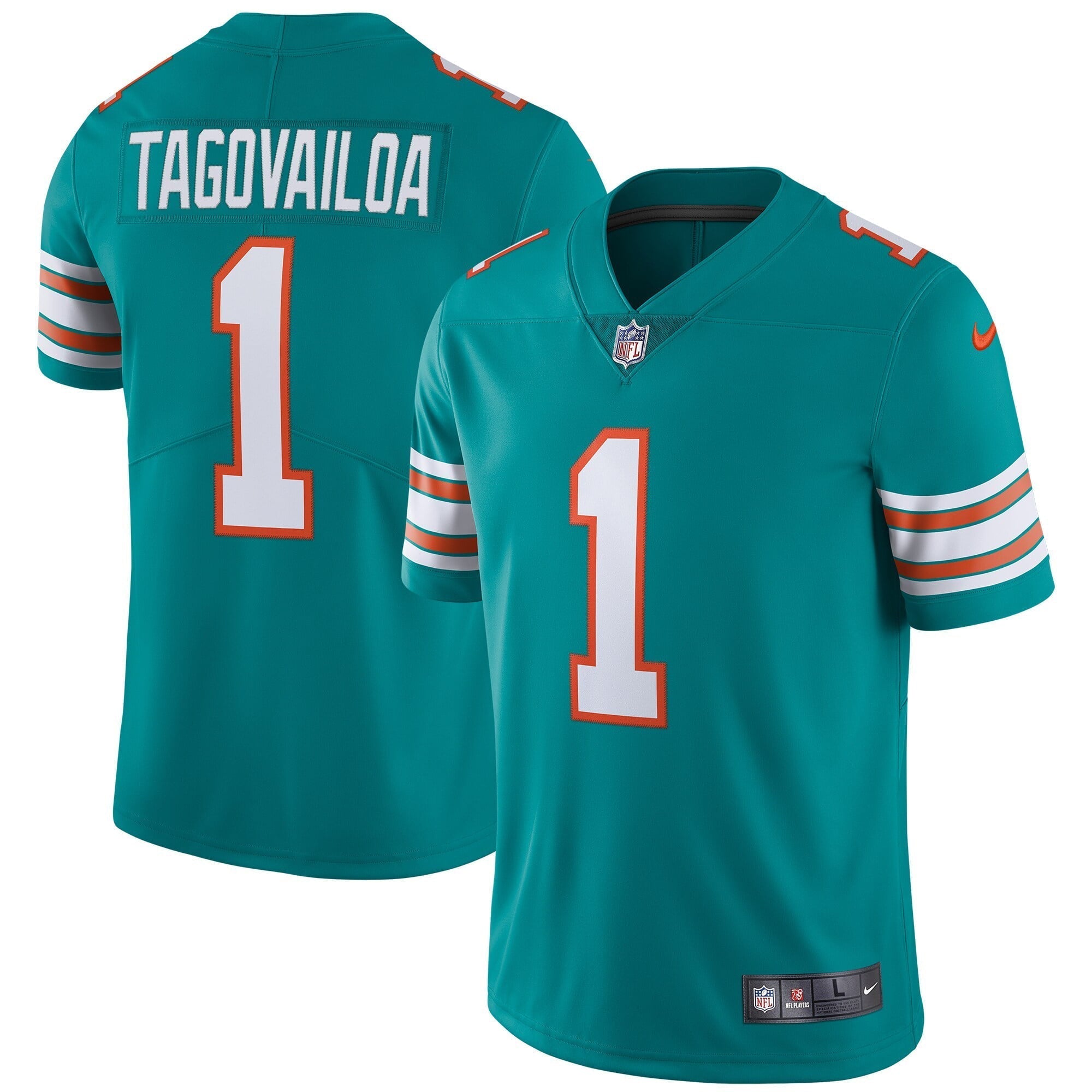 Men s Nike Tua Tagovailoa Aqua Miami Dolphins Alternate Vapor Limited Jersey