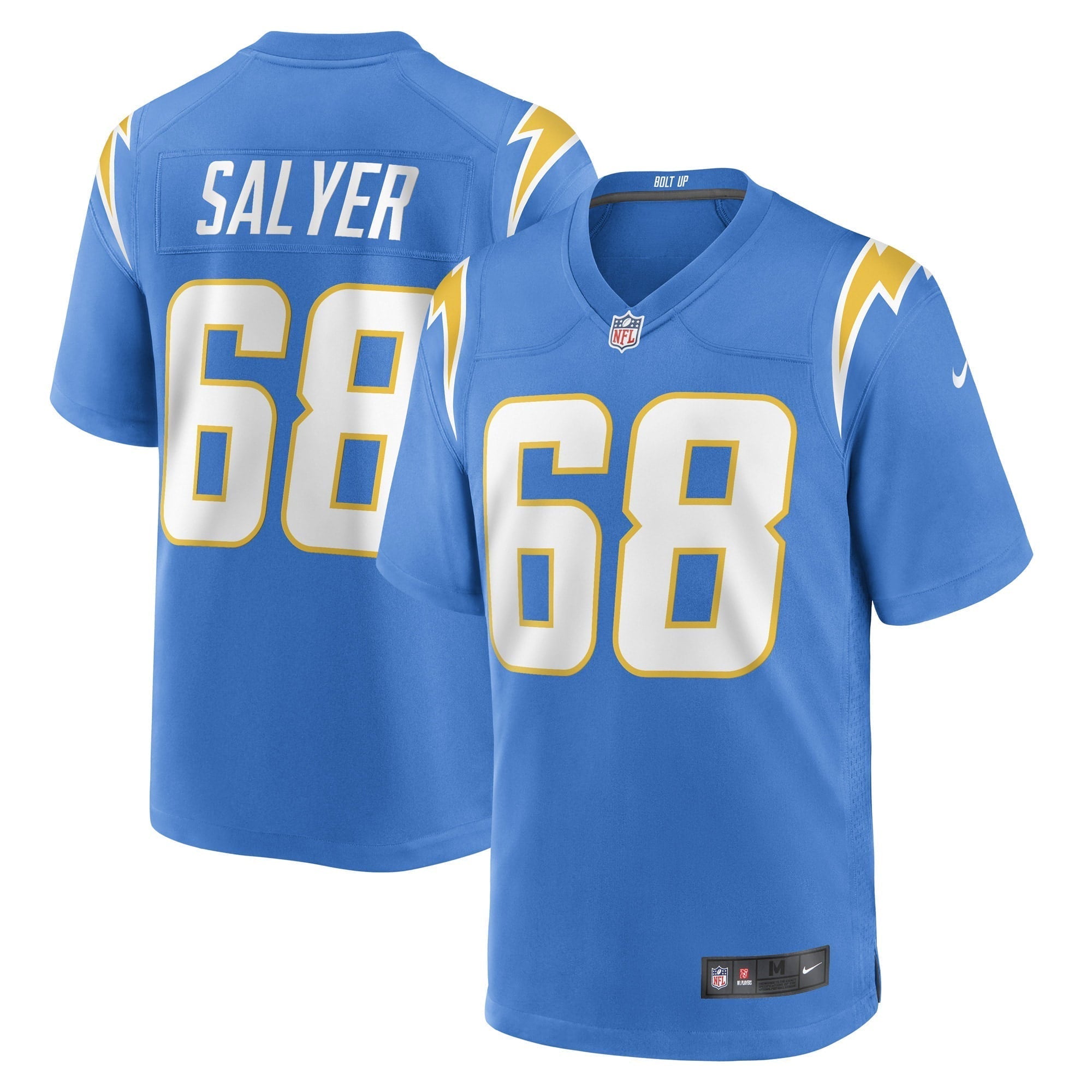 Men s Nike Jamaree Salyer Powder Blue Los Angeles Chargers Game Player Jersey