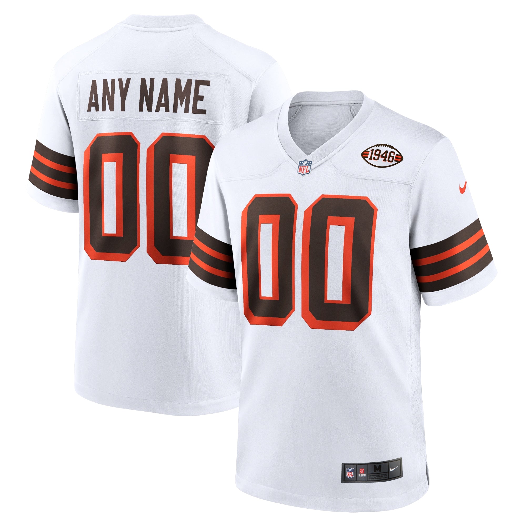 Cleveland Browns Nike 1946 Collection Alternate Custom Jersey   White