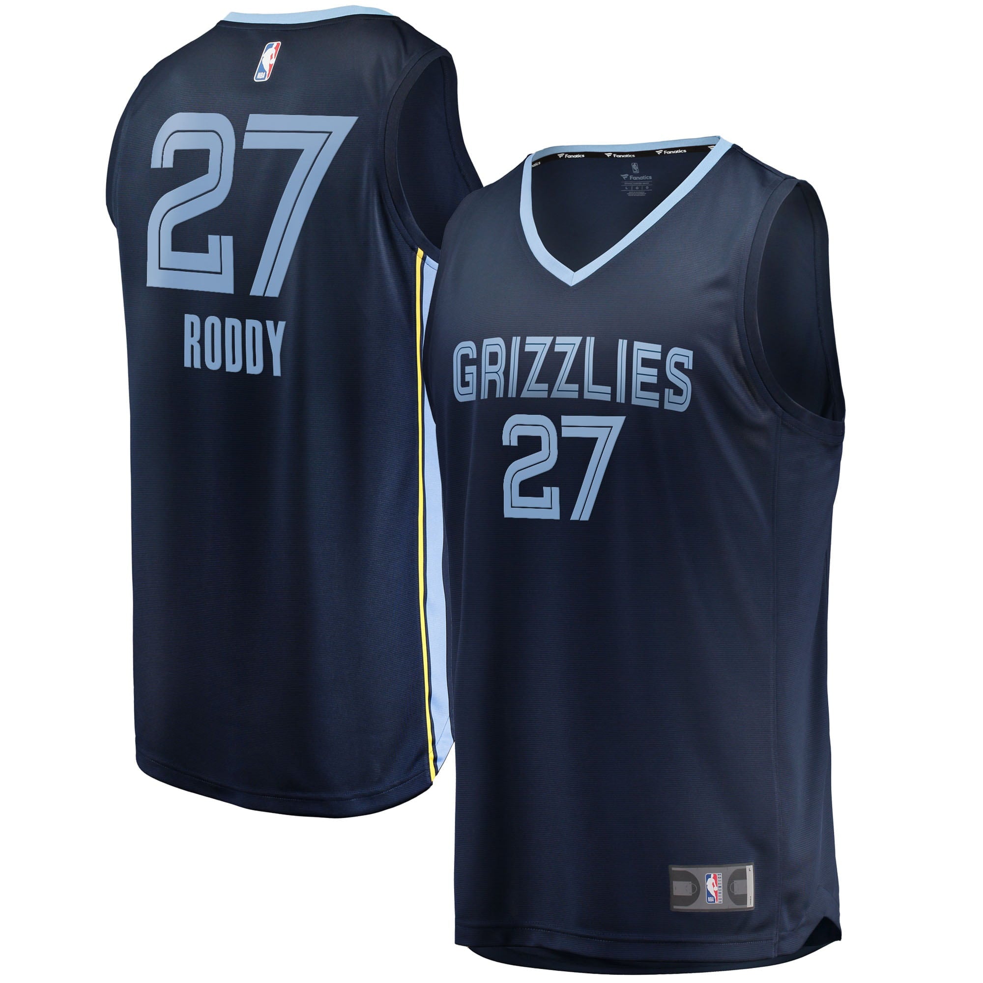 Men's Fanatics Branded David Roddy Navy Memphis Grizzlies 2022 NBA Draft First Round Pick Fast Break Replica Player
