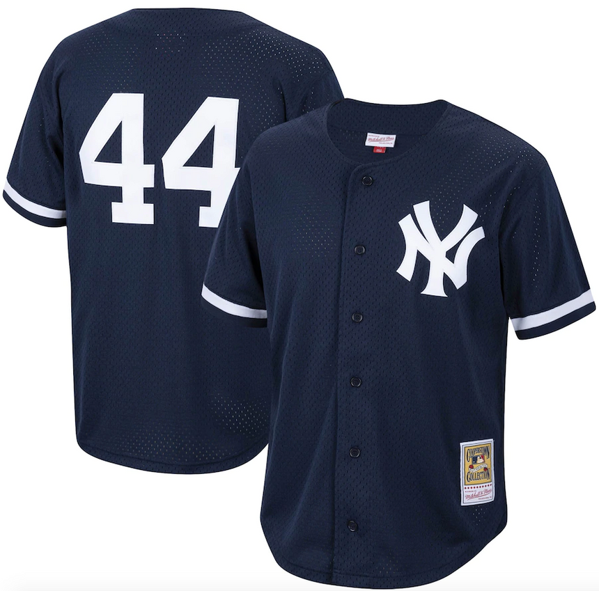 Men's Mitchell & Ness Authentic Replica Reggie Jackson New York Yankees 1997 Mesh Batting Practice Jersey