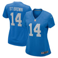 Amon-Ra St. Brown Detroit Lions Nike Women s Player Game Jersey   Blue