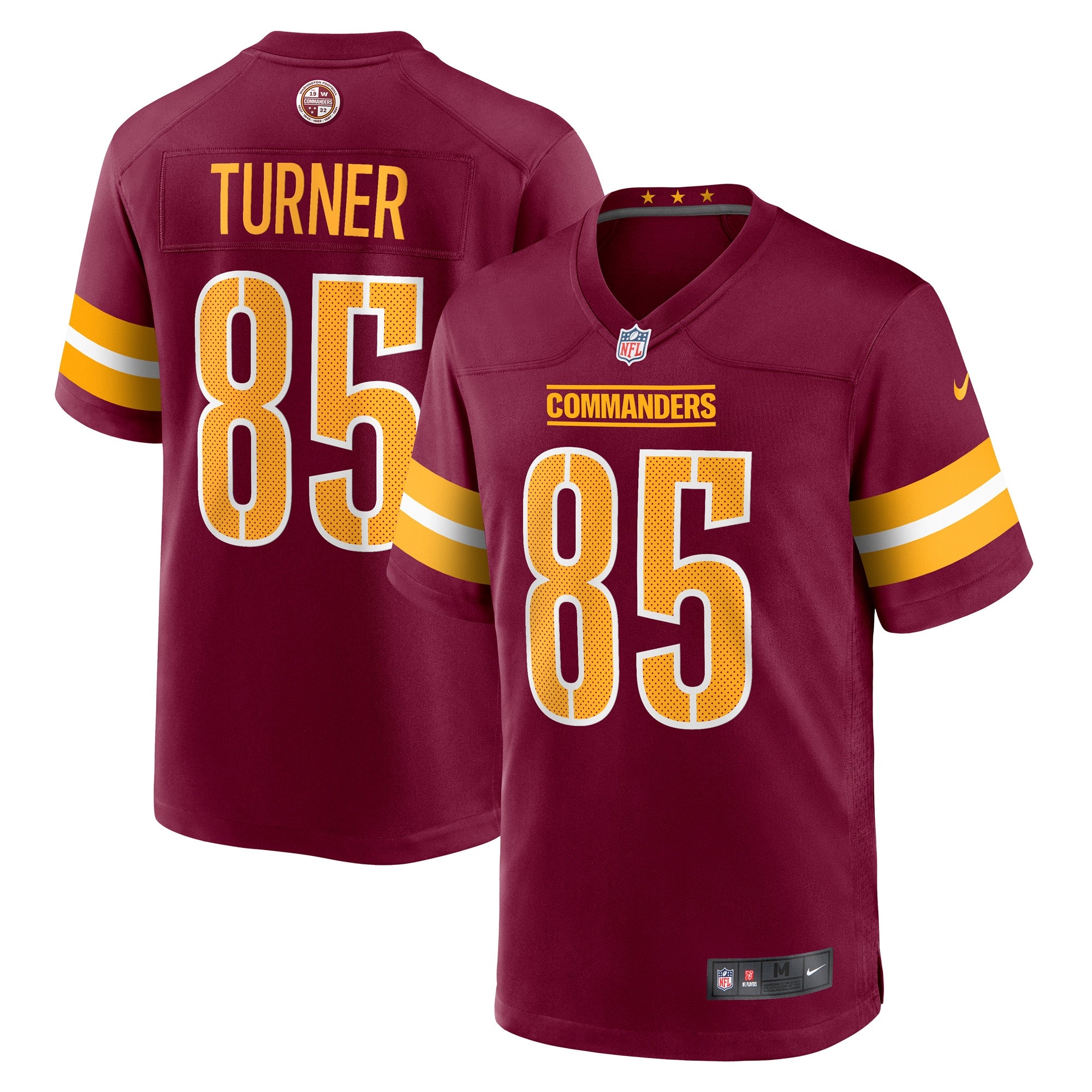 Cole Turner Washington Commanders Nike Player Game Jersey   Burgundy