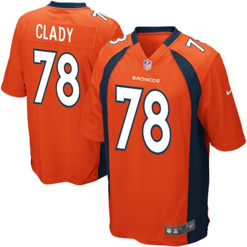 Ryan Clady Denver Broncos Nike Youth Team Color Game Jersey   Orange