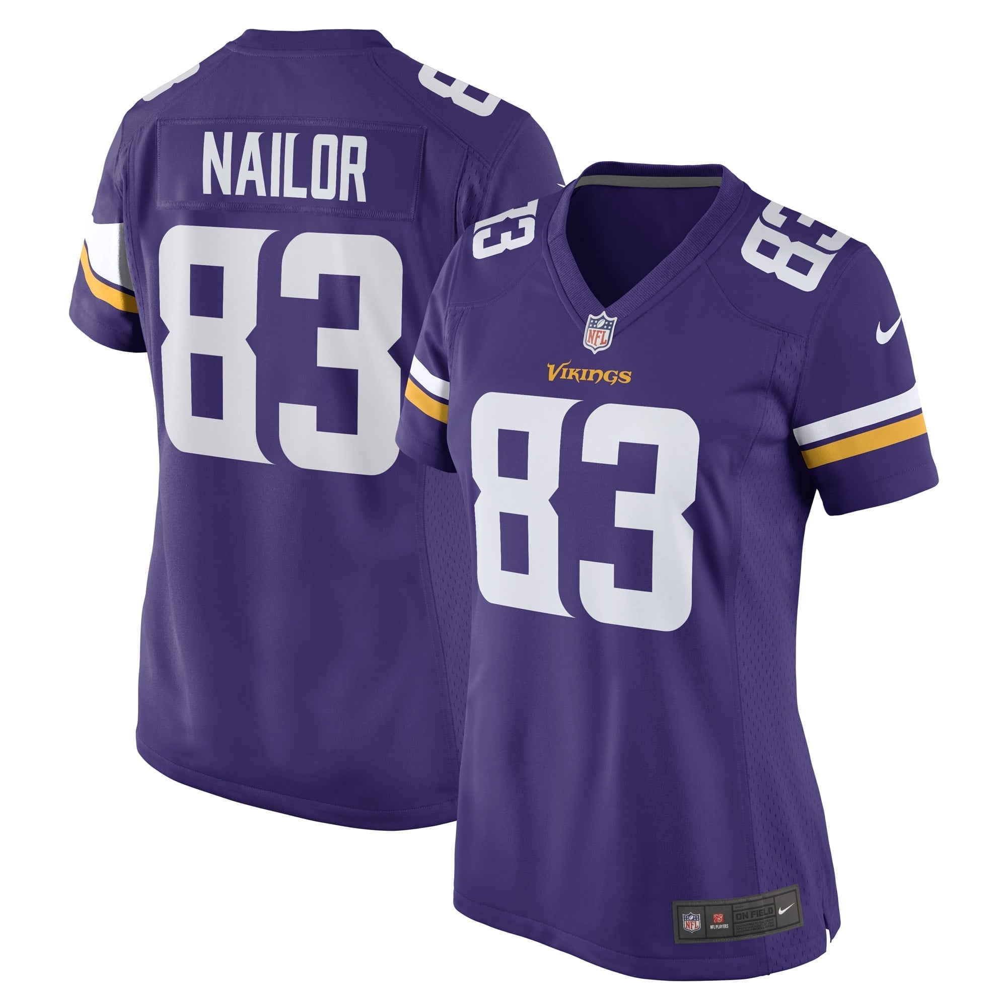 Women s Nike Jalen Nailor Purple Minnesota Vikings Game Player Jersey