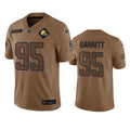 Men s Cleveland Browns Myles Garrett 2023 Brown Salute To Service Limited Stitched Jersey