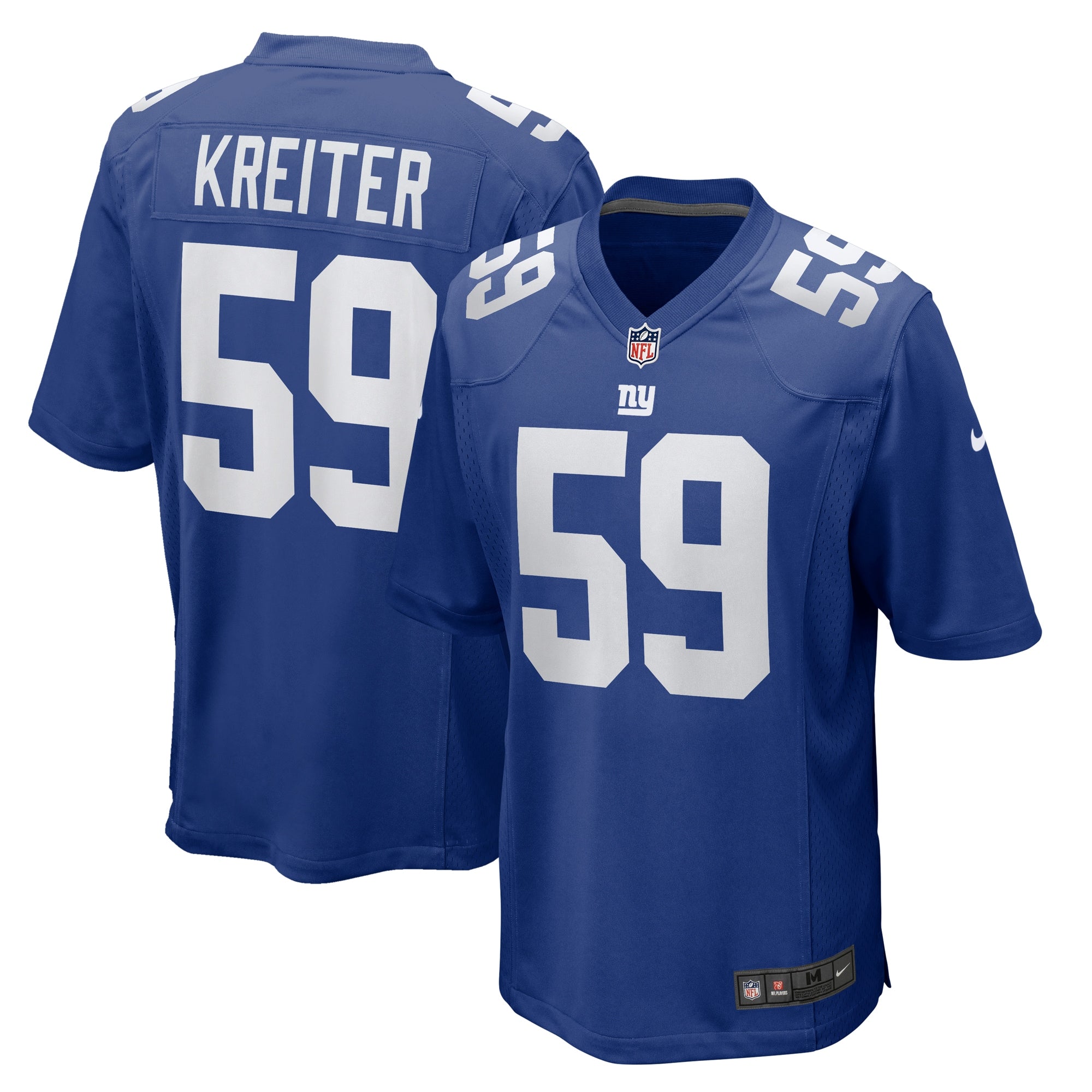 Casey Kreiter New York Giants Nike Team Game Jersey Royal