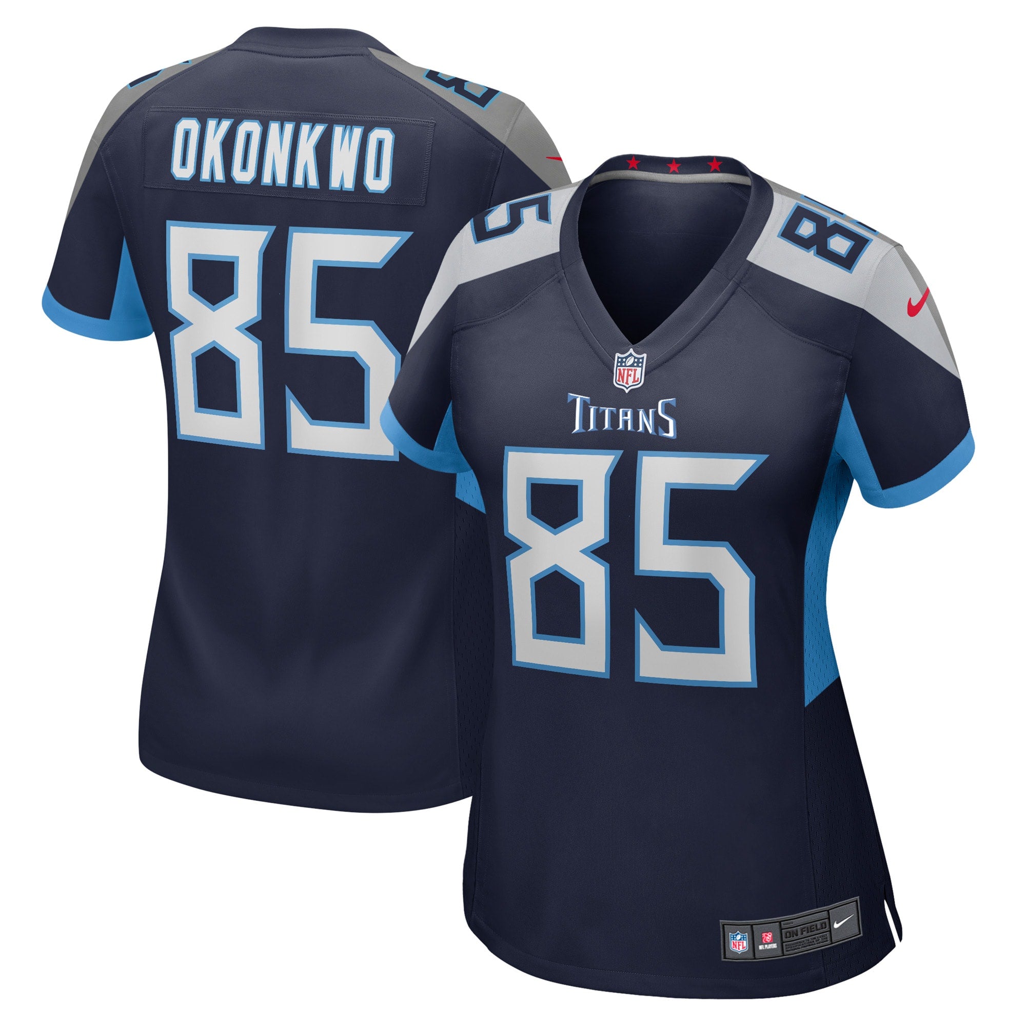 Chigoziem Okonkwo Tennessee Titans Nike Women s Game Player Jersey   Navy