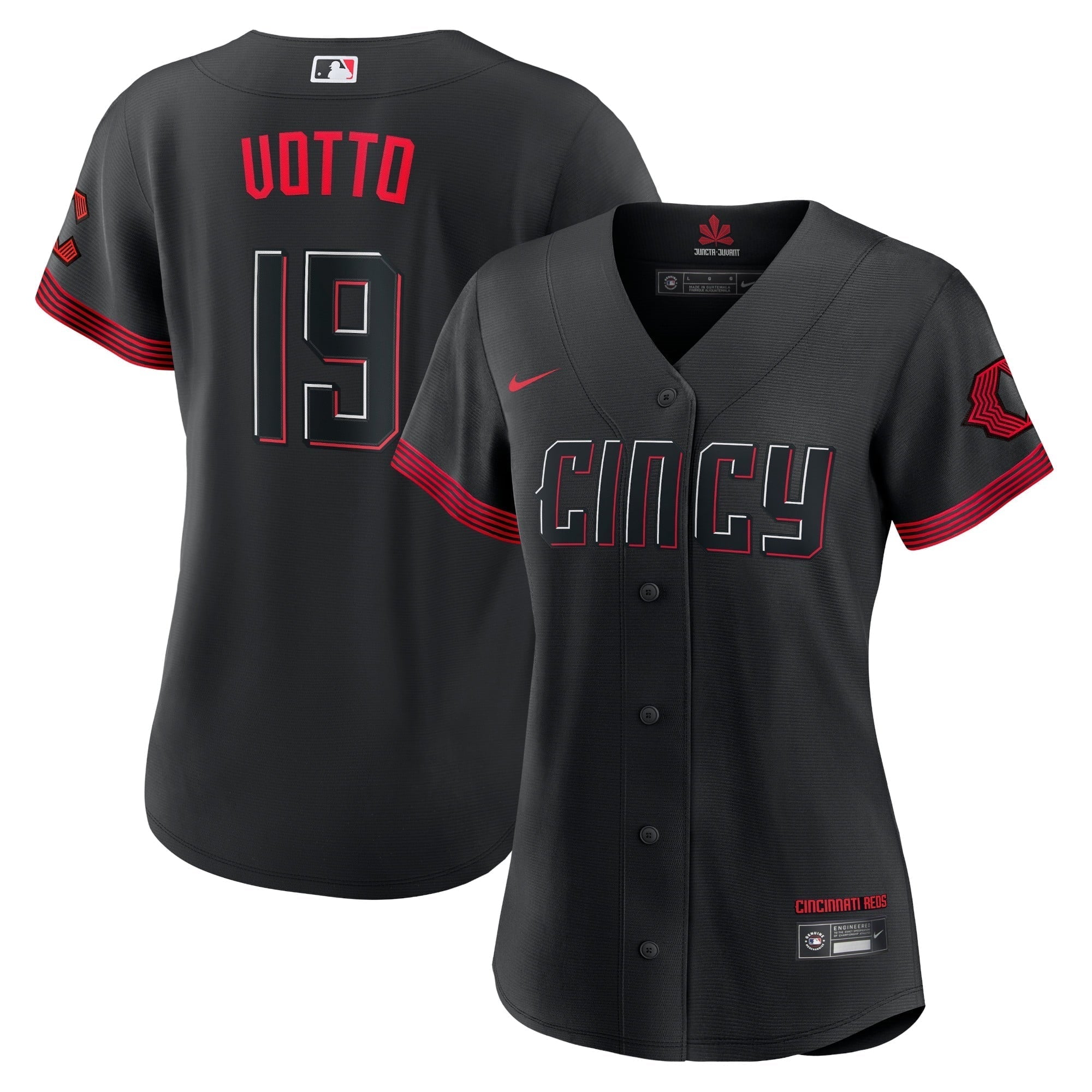 Women's Nike Joey Votto Black Cincinnati Reds 2023 City Connect Replica Player Jersey