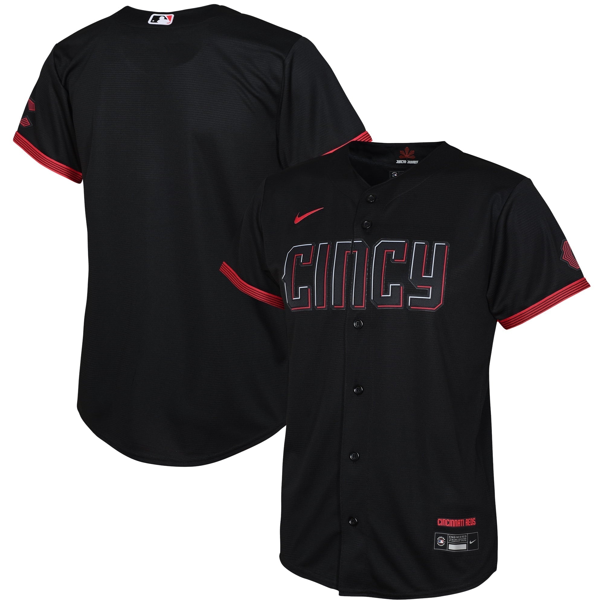 Toddler Nike Black Cincinnati Reds 2023 City Connect Replica Jersey