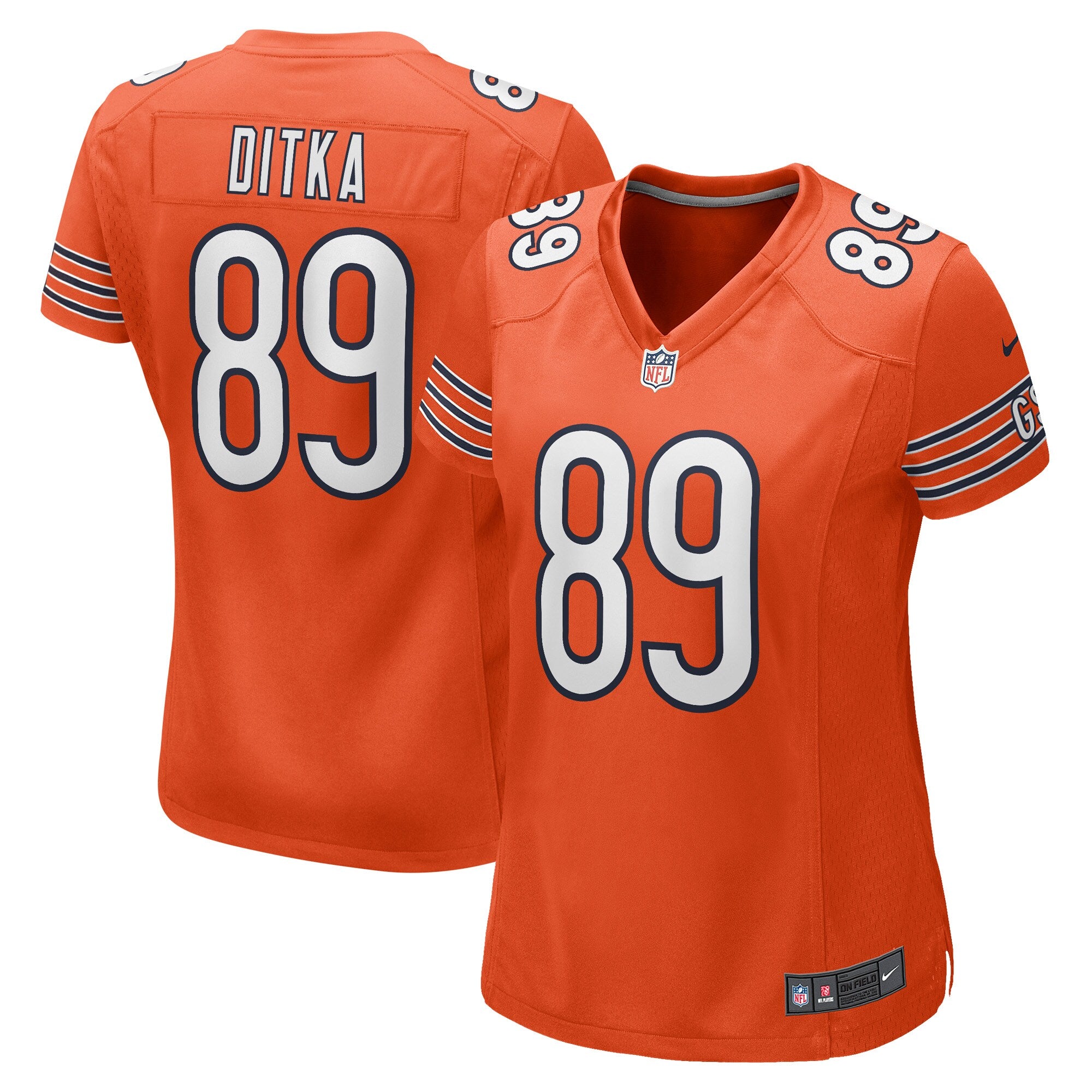 Mike Ditka Chicago Bears Nike Women s Retired Player Jersey   Orange