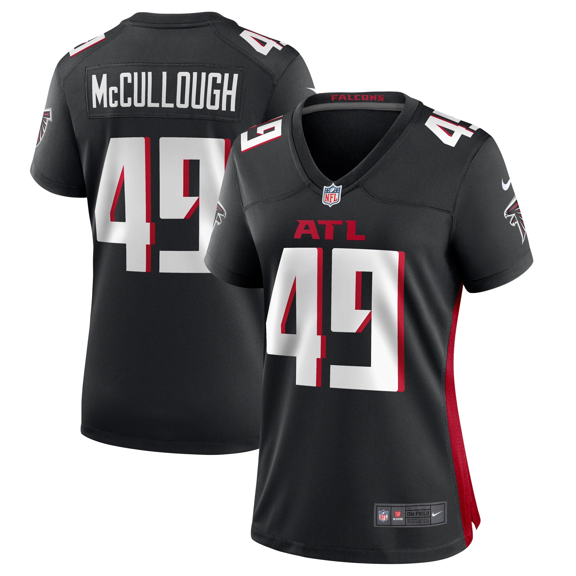 Liam McCullough Atlanta Falcons Nike Women s Team Game Jersey    Black