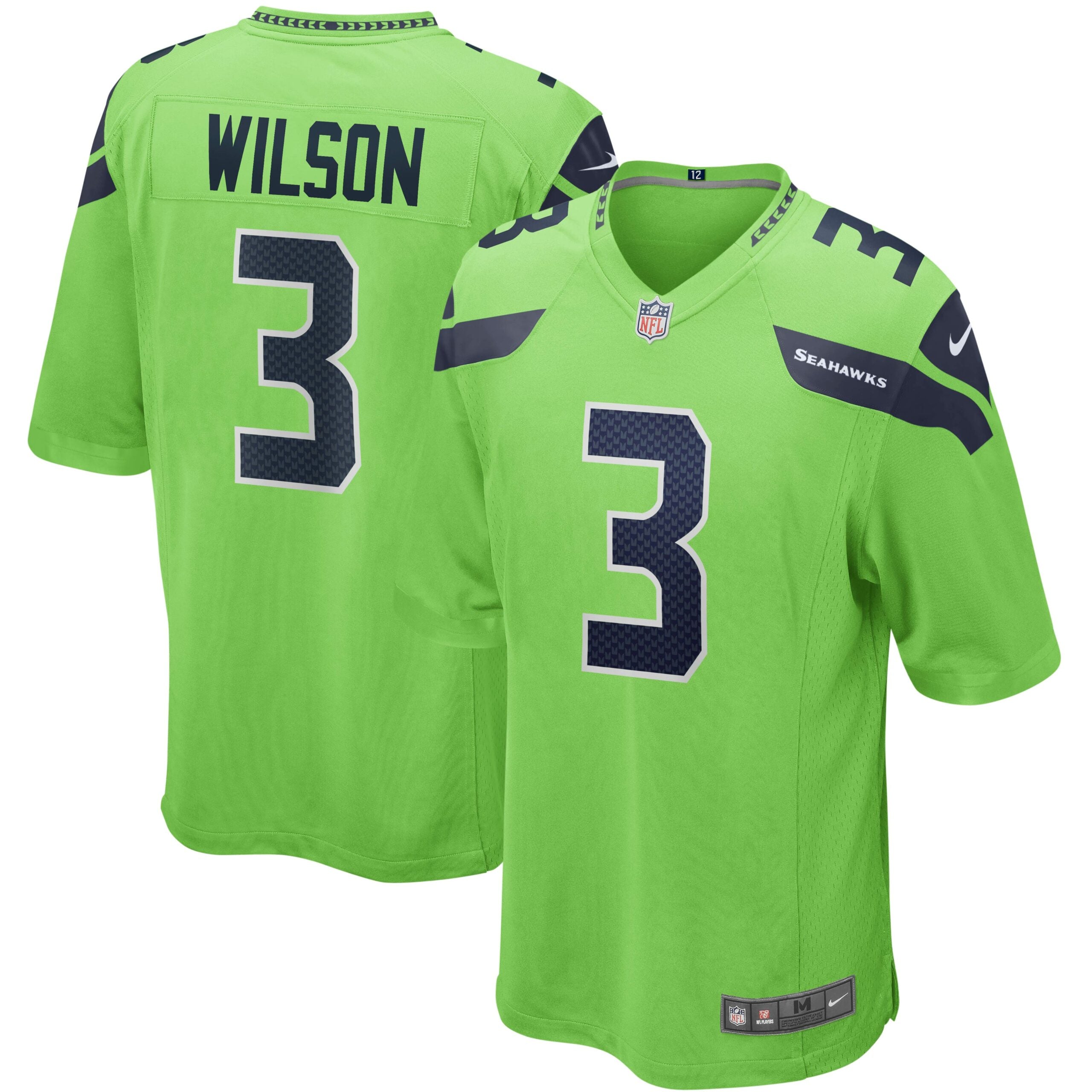 Russell Wilson Seattle Seahawks Nike Alternate Game Jersey Neon Green