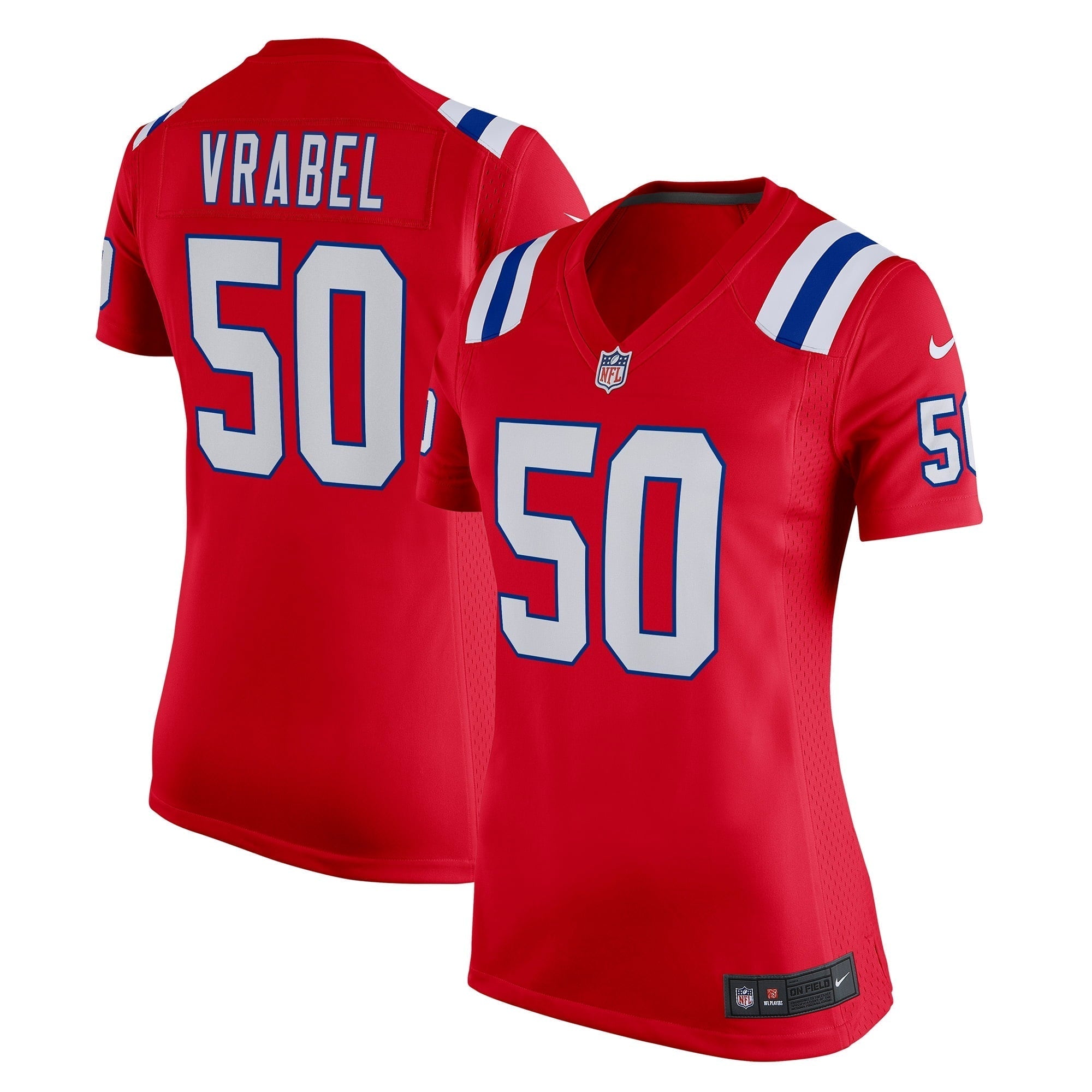Women s Nike Mike Vrabel Red New England Patriots Retired Game Jersey