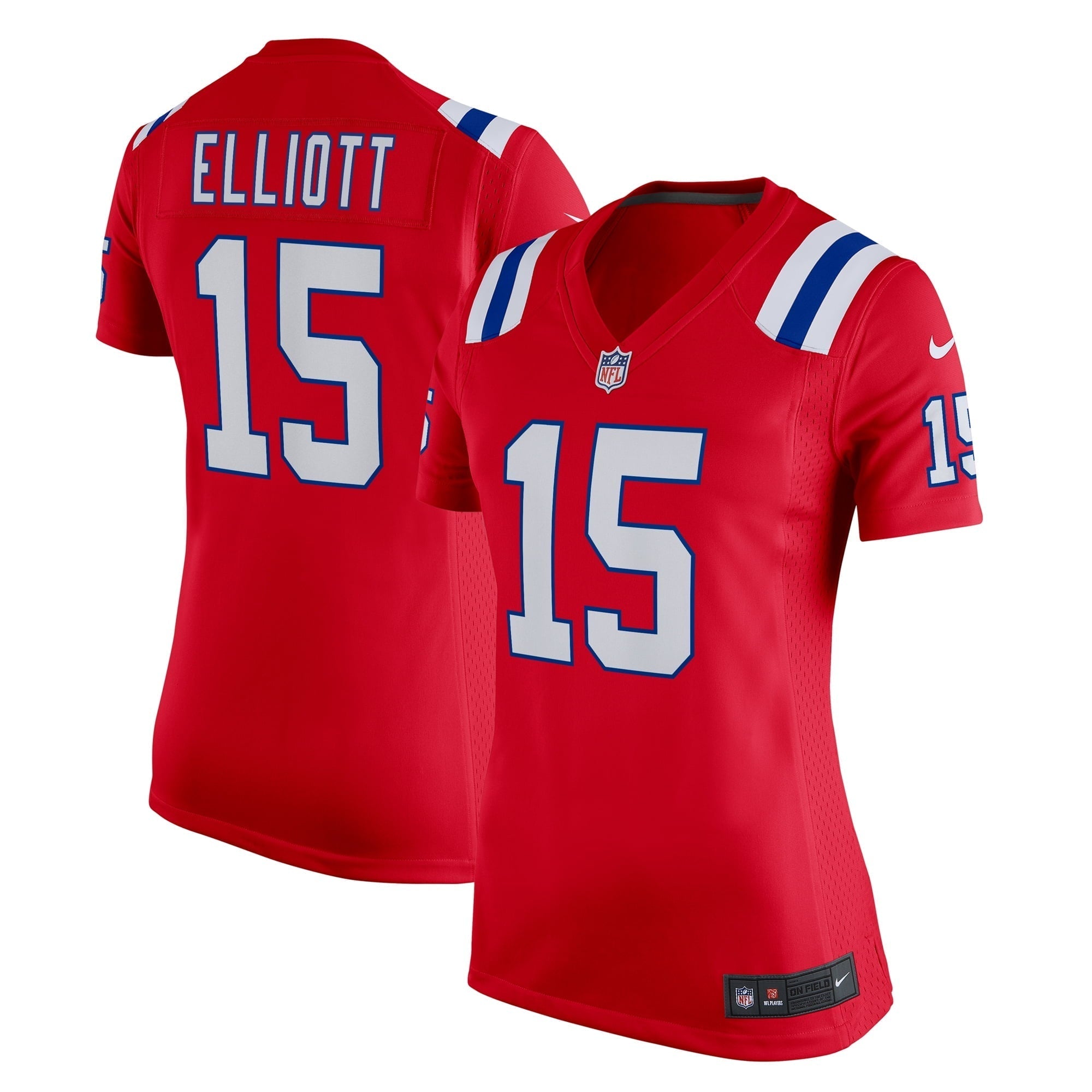 Women s Nike Ezekiel Elliott Red New England Patriots Alternate Game Player Jersey