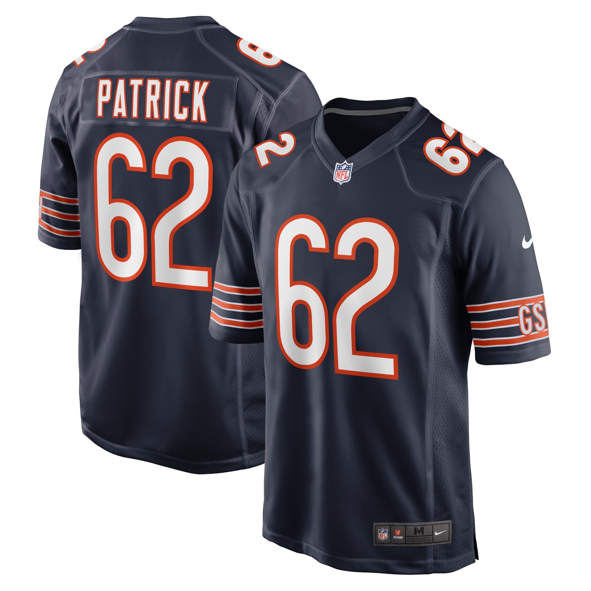 Lucas Patrick Chicago Bears Nike Game Jersey   Navy
