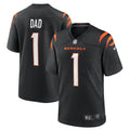 Men s Nike Number 1 Dad Black Cincinnati Bengals Game Jersey