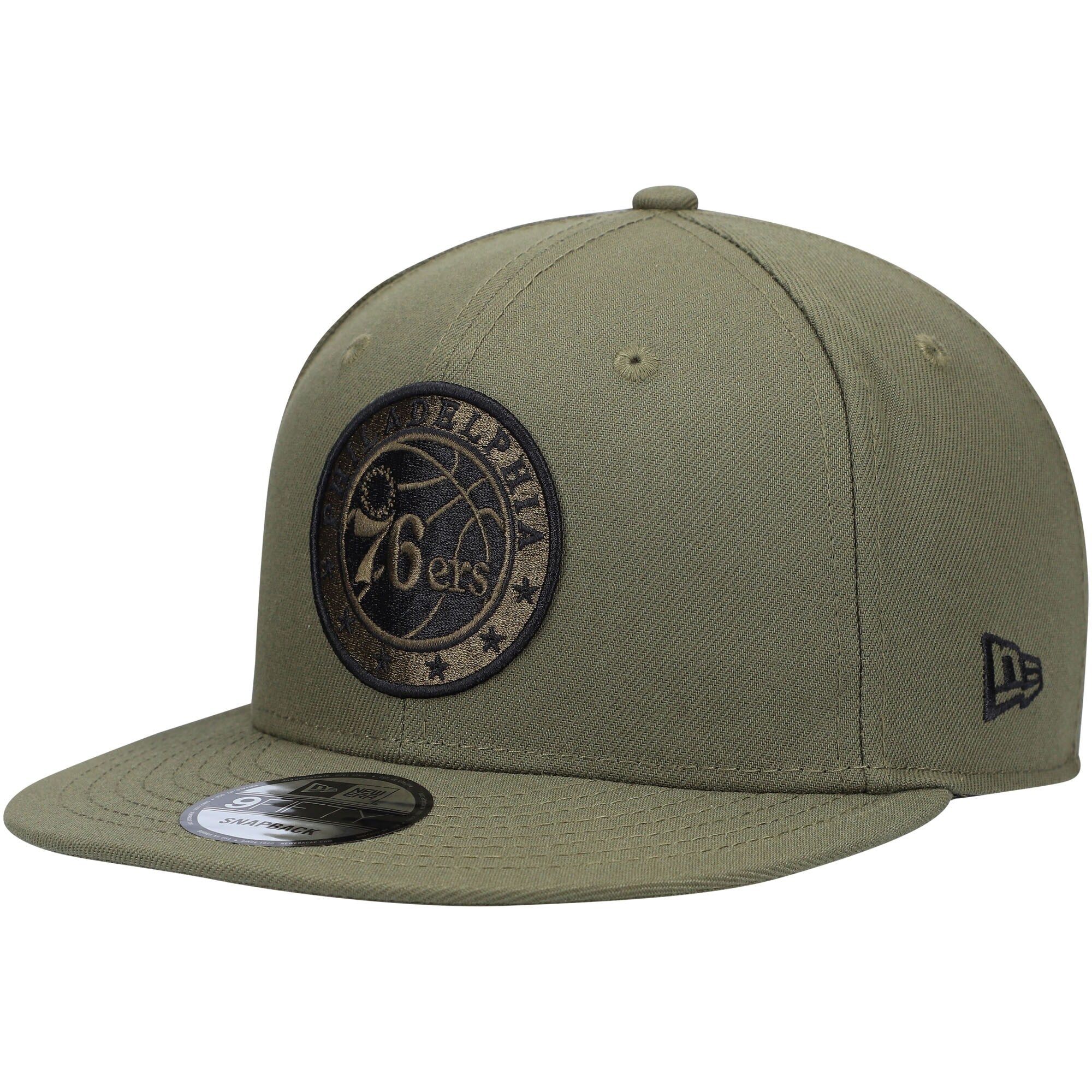 Philadelphia 76ers New Era 9FIFTY Snapback Hat - Olive